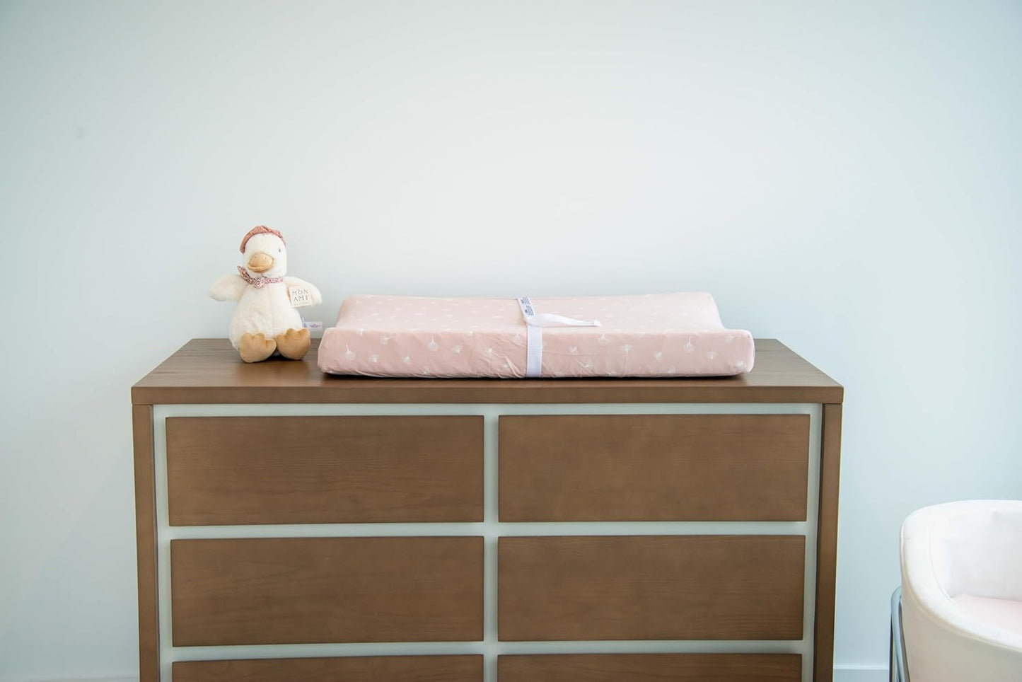 Ely’s & Co. Changing Pad Cover, Diaper Changing Table Sheets, 2 Pack, Cradle Sheet Set for Baby Girls, 100% Jersey Knit Cotton, Pink Gingko Collection, 32”x16”x5”