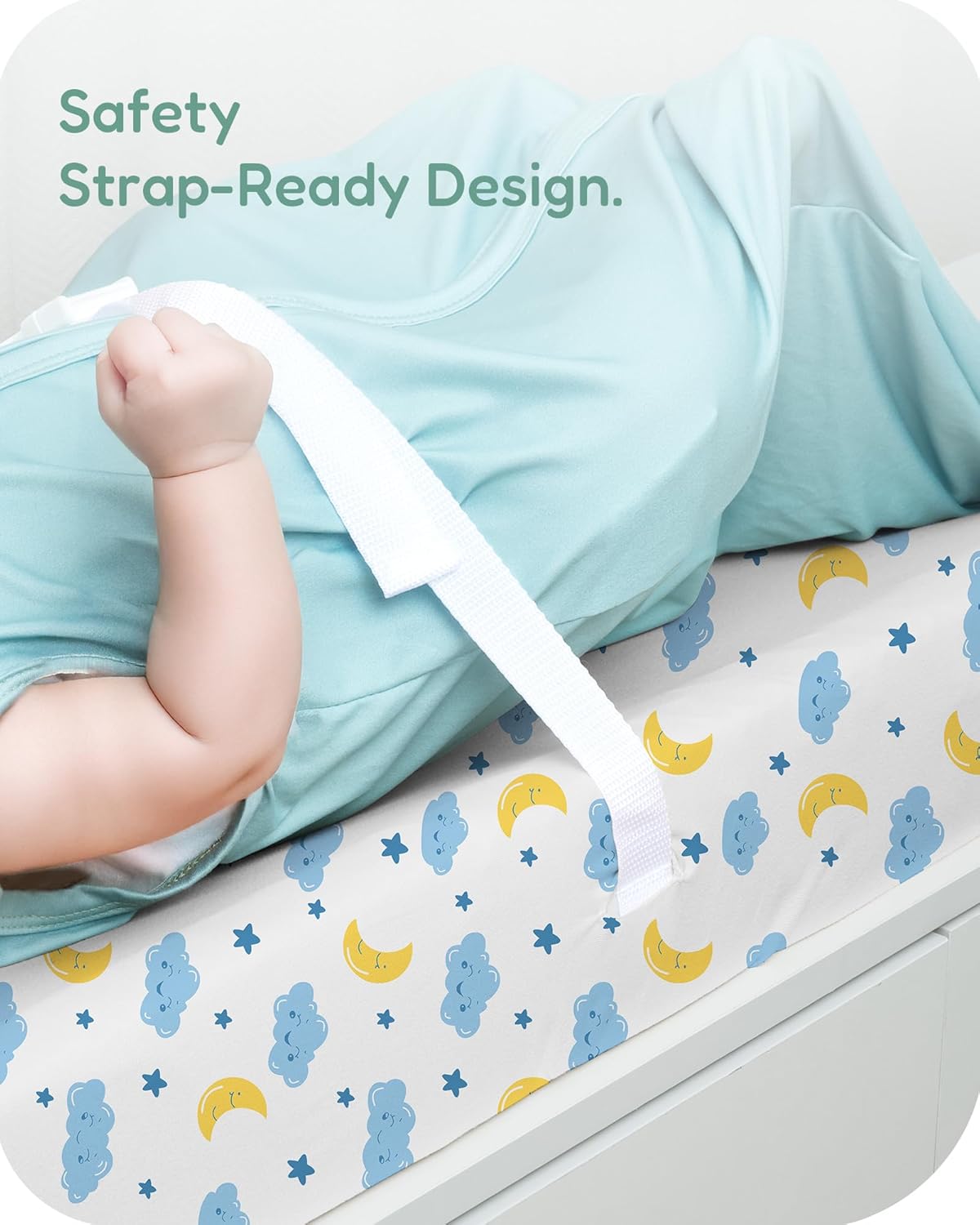 Extra Stretchy Changing Pad Cover, Ultra Soft Premium Jersey Knit Changing Pad Sheets, Unisex for Boys Girls, Fits All Standard Changing Tables/Dresser Tops - 2 Pack