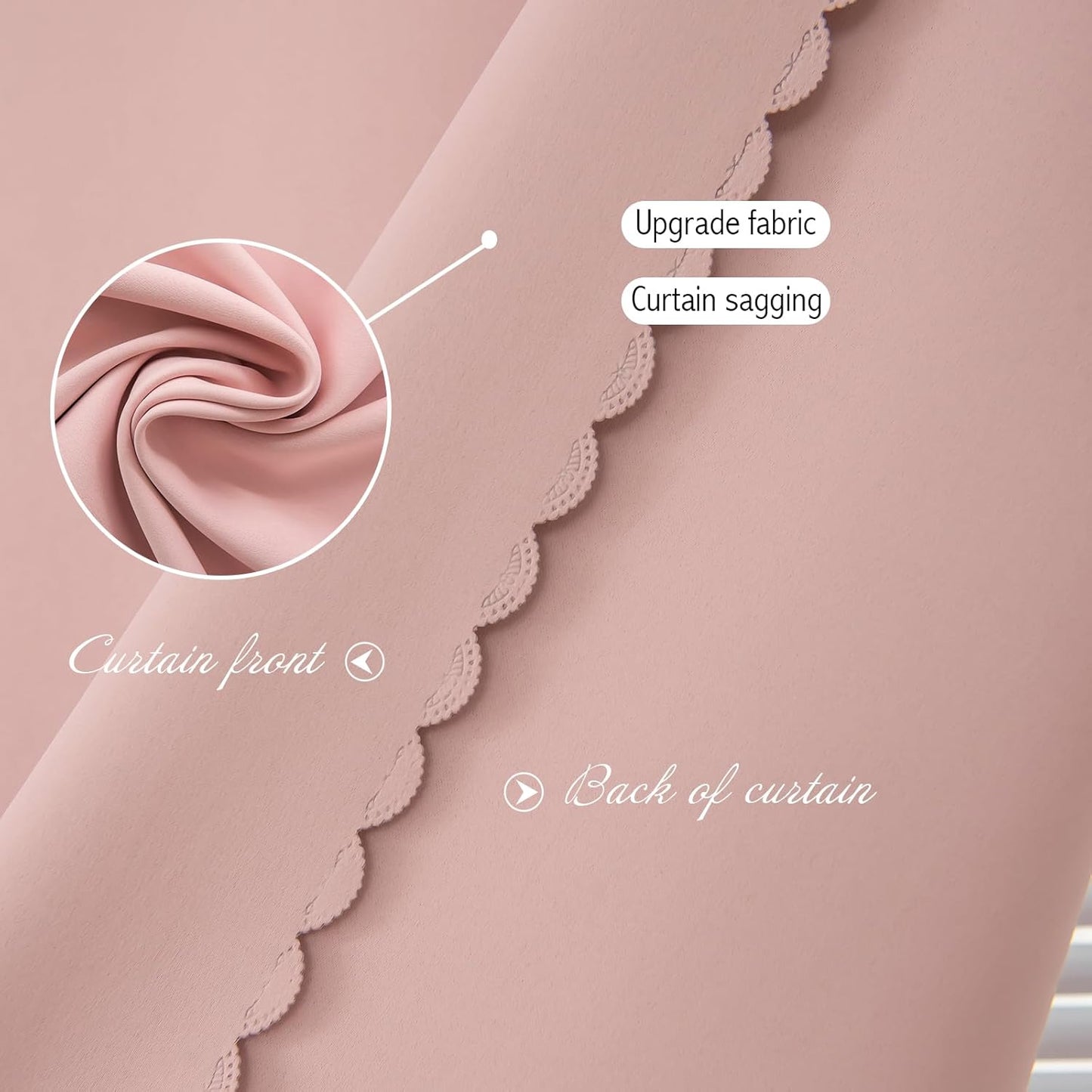 Self Adhesive Blackout Curtains- Stick on Curtains Shades Window Blinds Curtains No Rod Needed Easy to Hang Curtain, Use for Bedroom, Living Room,Roman Shades, 59" W X 71" L, Pink, 1 Panel