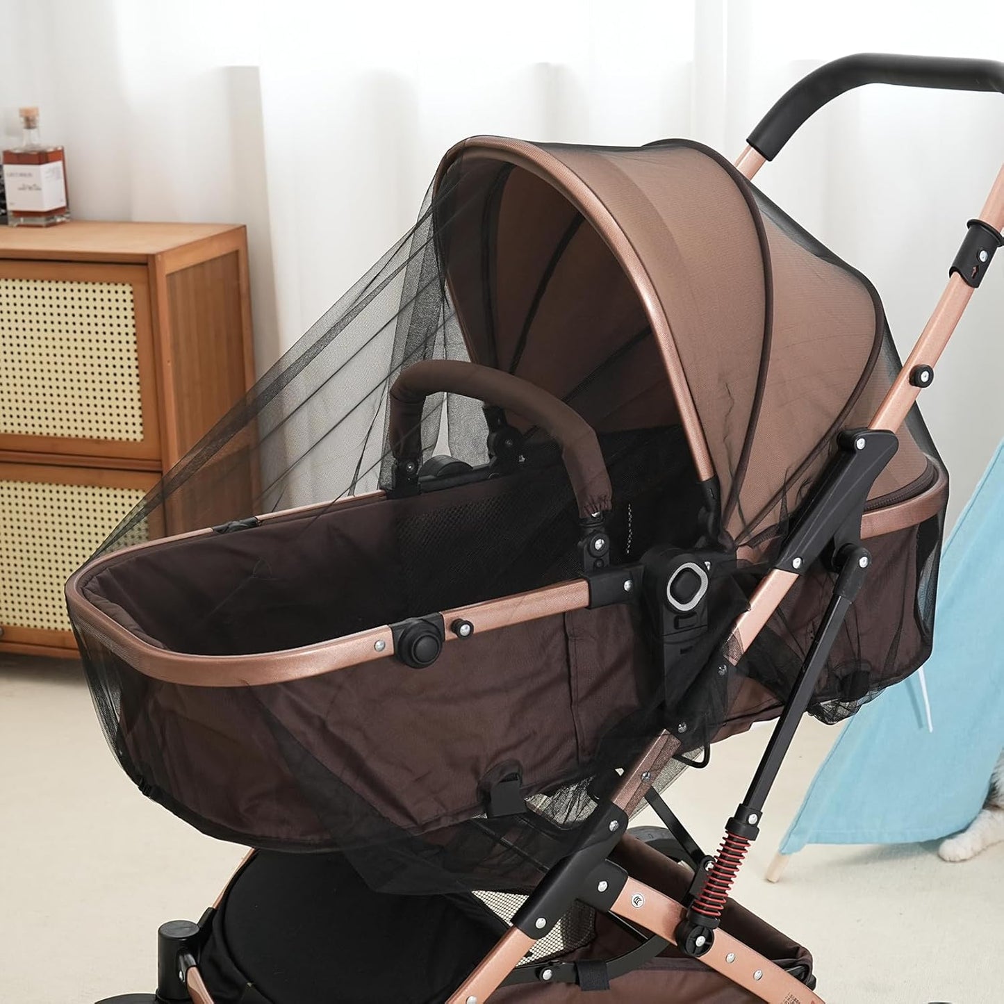 Baby Mosquito Net for Stroller, Perfect Bug Net for Stroller/Bassinets/Cradles/Playards/Pack N Plays and Portable Mini Crib, Durable Baby Insect Netting, Black