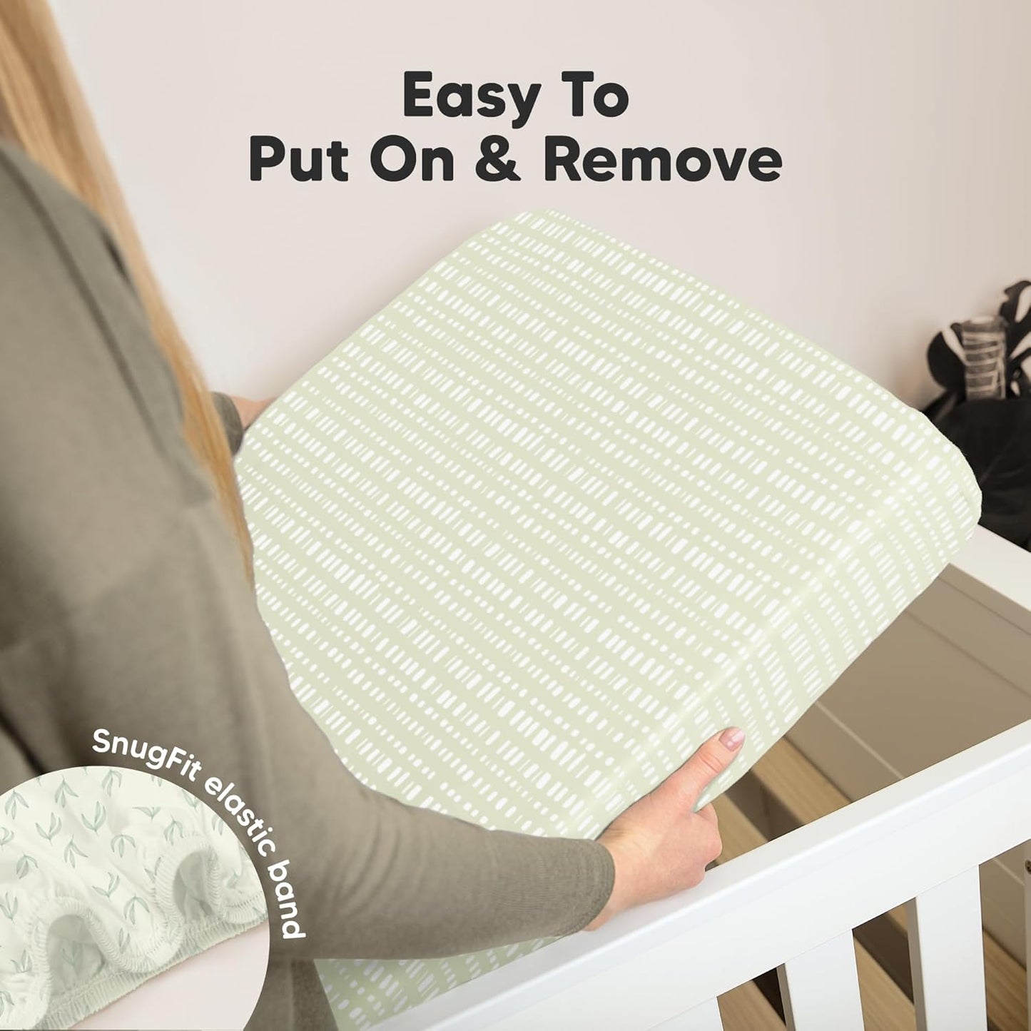 KeaBabies 2-Pack Organic Crib Sheets for Boys, Girls - 52x28 Fitted Crib Mattress Sheet Neutral, Breathable Jersey Cotton Cover for Baby Bed, Toddler Mattress, Soft & Cute Prints (Fleur)