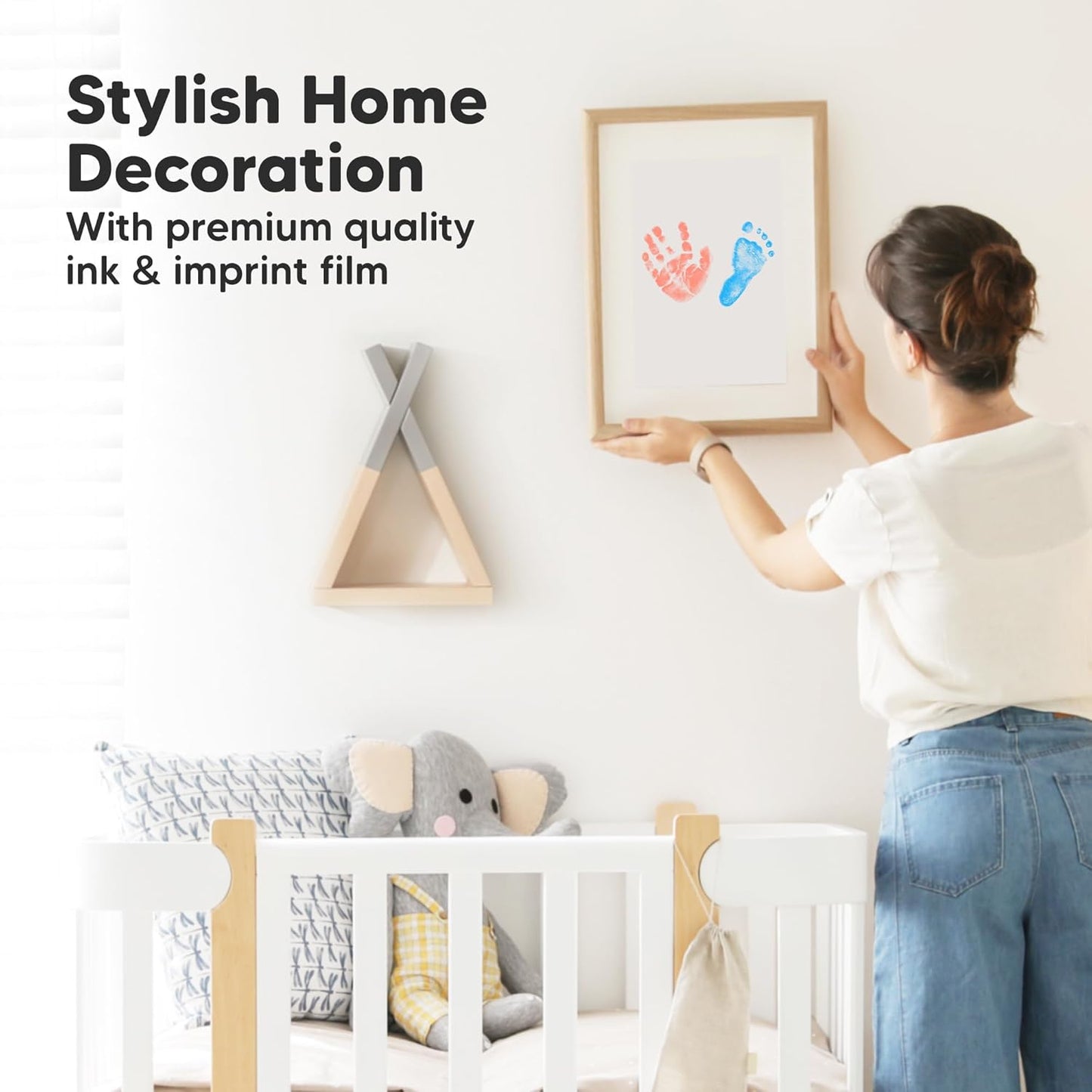 4-Pack Inkless Baby Hand and Footprint Kit - Mess Free Ink Pad for Newborn Keepsake, Dog Nose & Paw Print Kit, Clean Touch Ink Pad for Baby Hand & Footprints, Ideal New Mom Gifts (Popsicle, L)