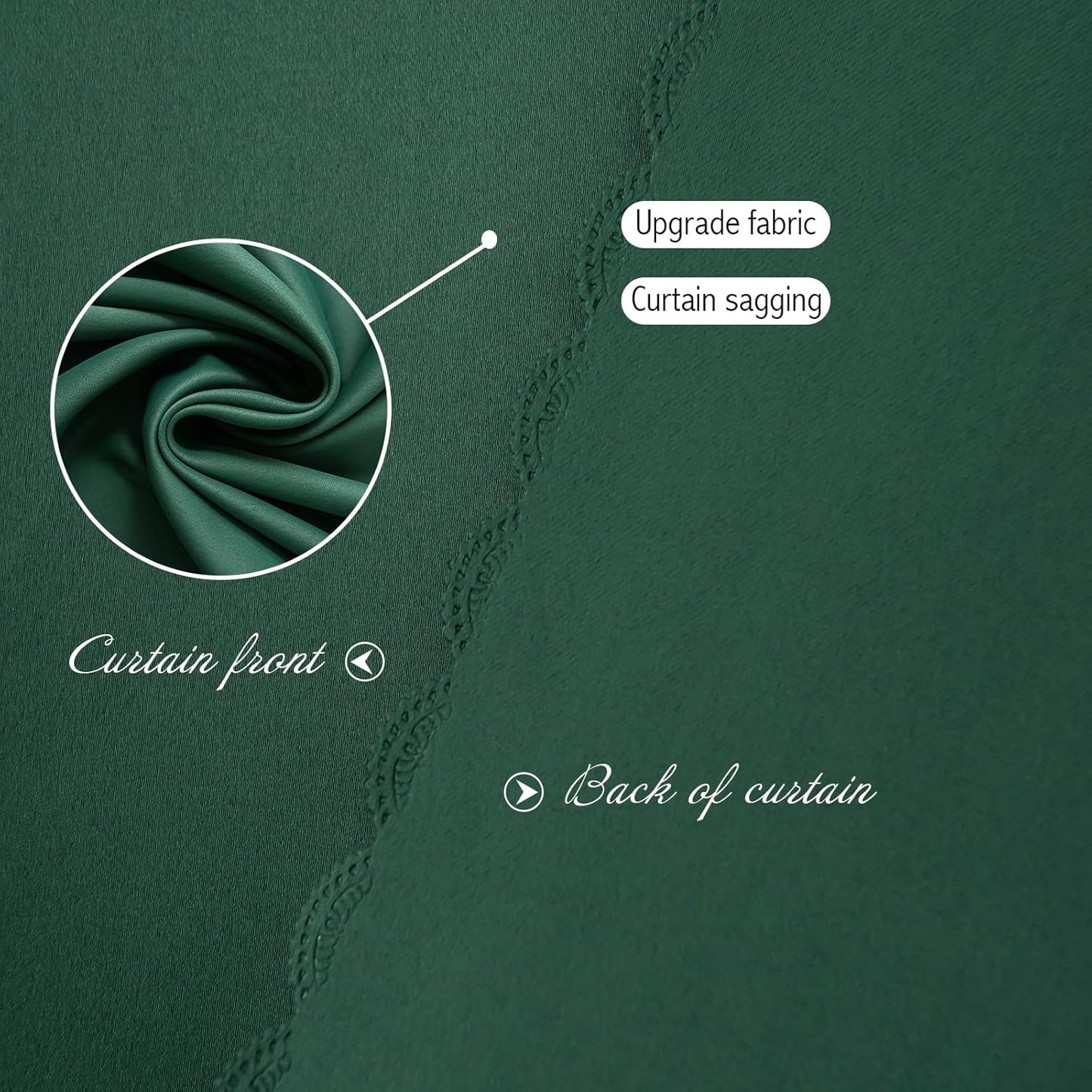 Blackout Curtains for Bedroom Stick On Curtains Window Shades Pull Down Blackout Window Cover No Drillng Self Adhesive Curtains No Rod Small Curtain, 59" W X 71" L, Dark Green, 1 Panel