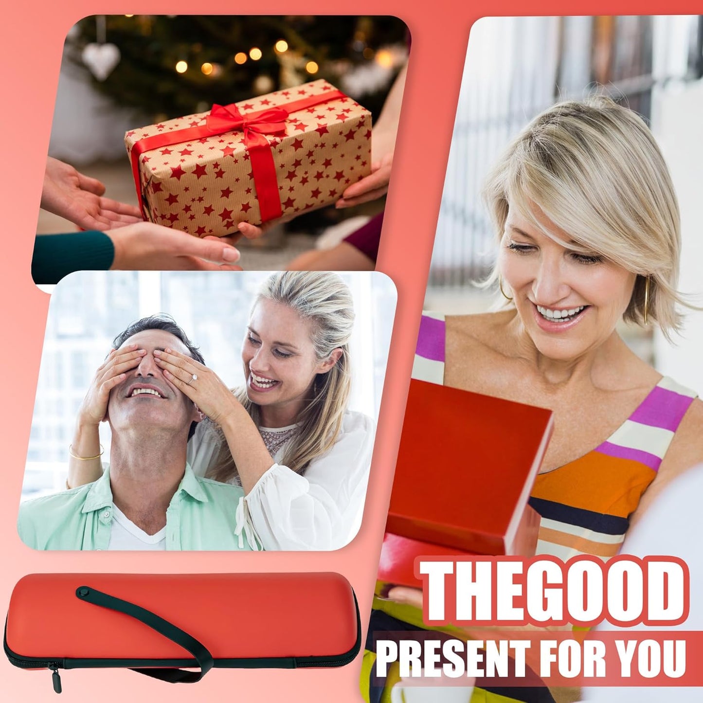 Single Wine Gift Tote Bag, Hard Shell Protector Bags Insulated Cooler Bag Champagne Bottle Gift Box, Portable Wine Carrier for Travel, Picnic, Beach, BYOB, Restaurant (Tangerine)