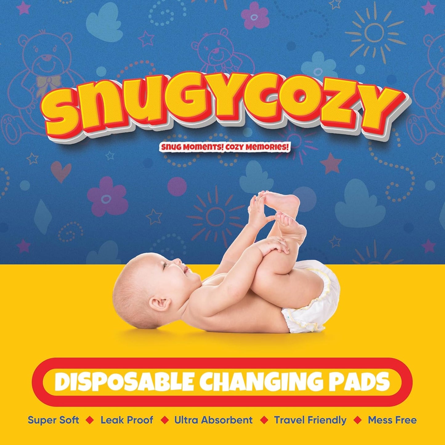 100 Pack Disposable Baby Changing Pads 17 X 13 Inches, Super Absorbent Incontinence Underpads, Waterproof Potty Training, Diaper Liners