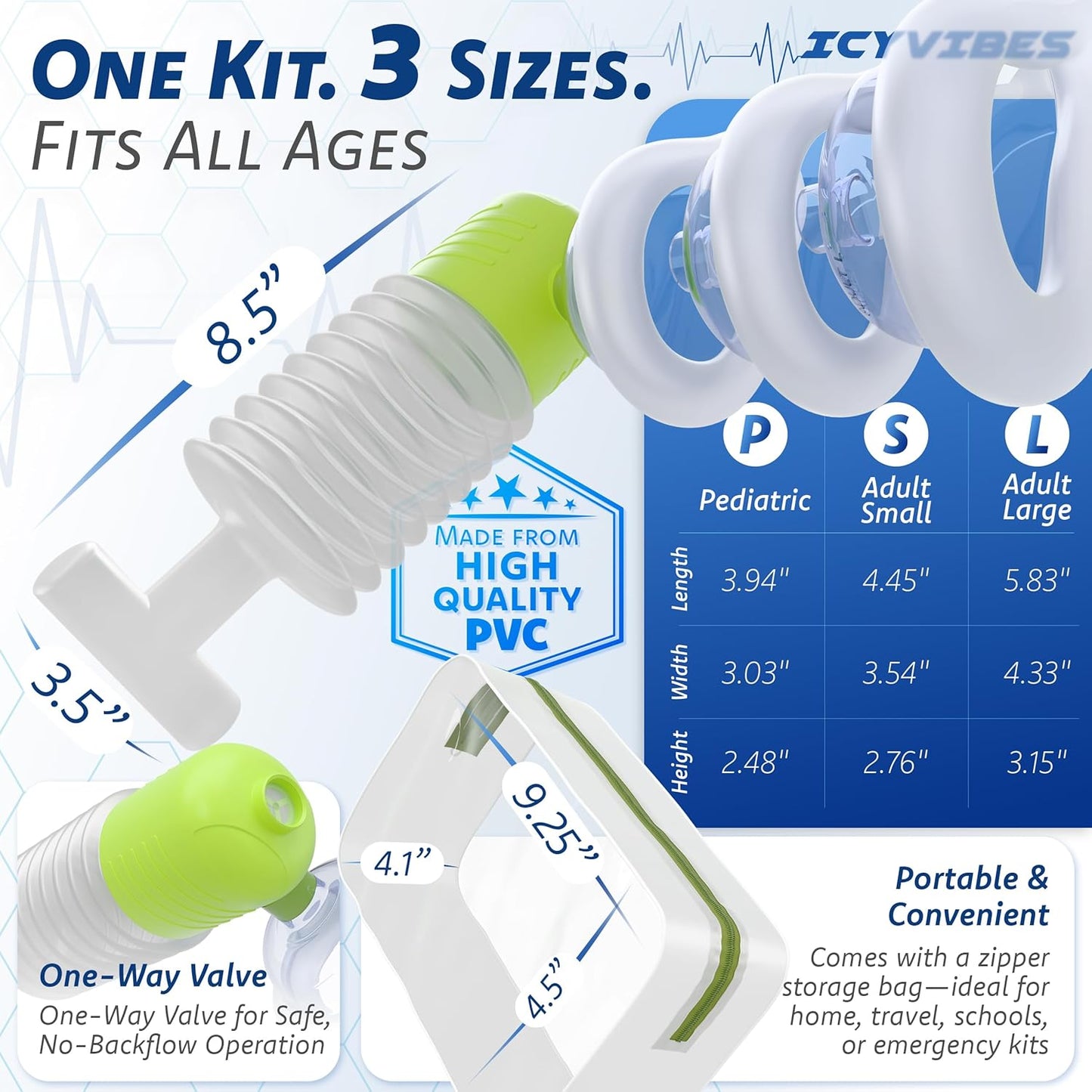 Premium Choking Rescue Device for Kids and Adults ā Portable Suction Tool Airway Clear Travel & Home Safety Kit for Emergency Use Includes 3 Sizes for Baby Essential First Aid Anti