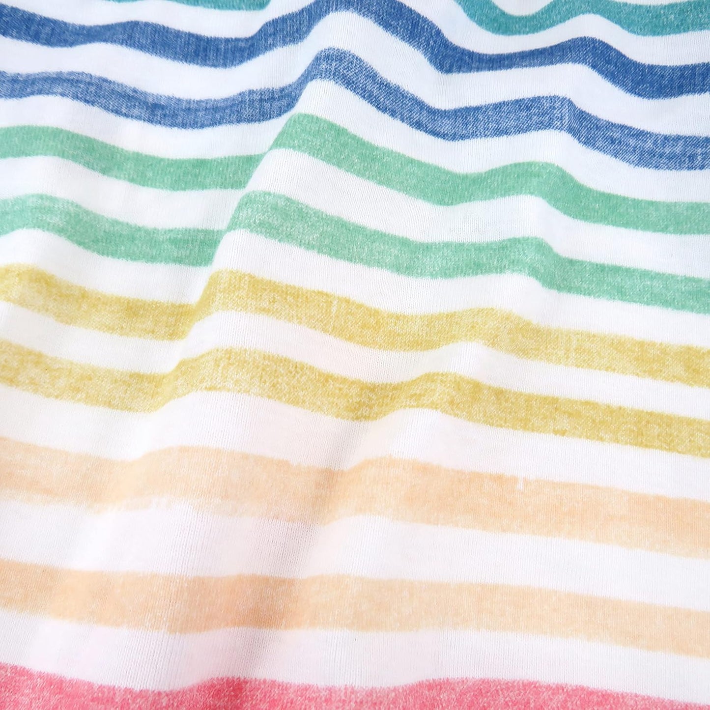 HonestBaby Girls Organic Cotton Changing Pad Cover, Rainbow Stripe, One Size