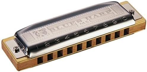 Hohner Harmonica 532 Blues Harp MS - Key of C Bundle with Key Stickers, Harmonica Beginner Manual, and Austin Bazaar Polishing Cloth