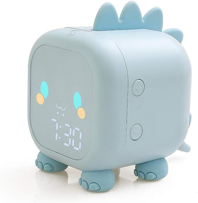 Kids Dinosaur Alarm Clock Boys Blue Alarm Clocks with Night Light Digital Alarm Clock for Kids Boy Children