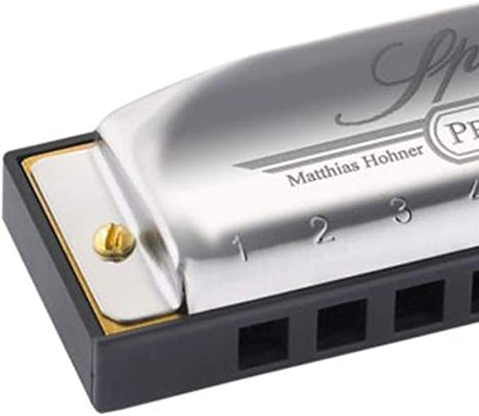 Hohner Special 20 Harmonica - Key of E Flat Bundle with Carrying Case, Key Stickers, Harmonica Beginner Online Manual, and Austin Bazaar Polishing Cloth