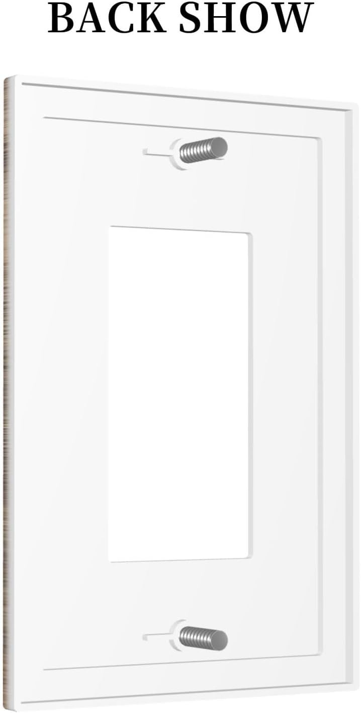 Decorative Outlet Covers Retro Rustic Brown Wood Grain 1 Gang Single Rocker Light Switch Cover Plate Wall Plates Gfci Faceplate For Farmhouse Cabin Decor