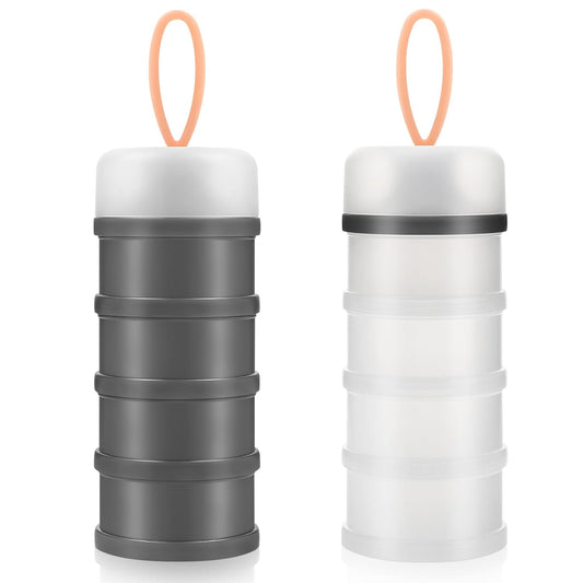 Accmor 2 Pack Baby Formula Dispenser On The Go, Stackable Formula Dispenser Formula Container to Go, Non-Spill Portable Milk Powder Kids Snack Storage Container, BPA Free