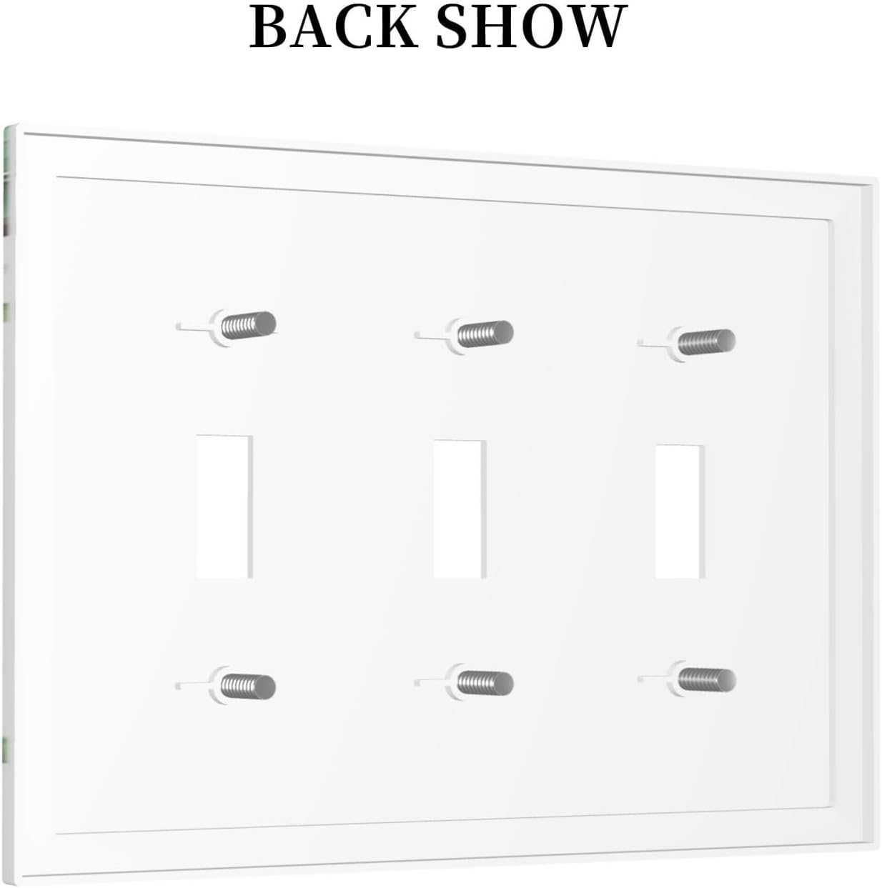 Decorative Switch Plates Green Leaves Bird Eucalyptus Sage Plant 3 Gang Wall Plate Triple Toggle Light Switch Cover Faceplate Electrical Wall Panels For Bed Room Living Room Decor