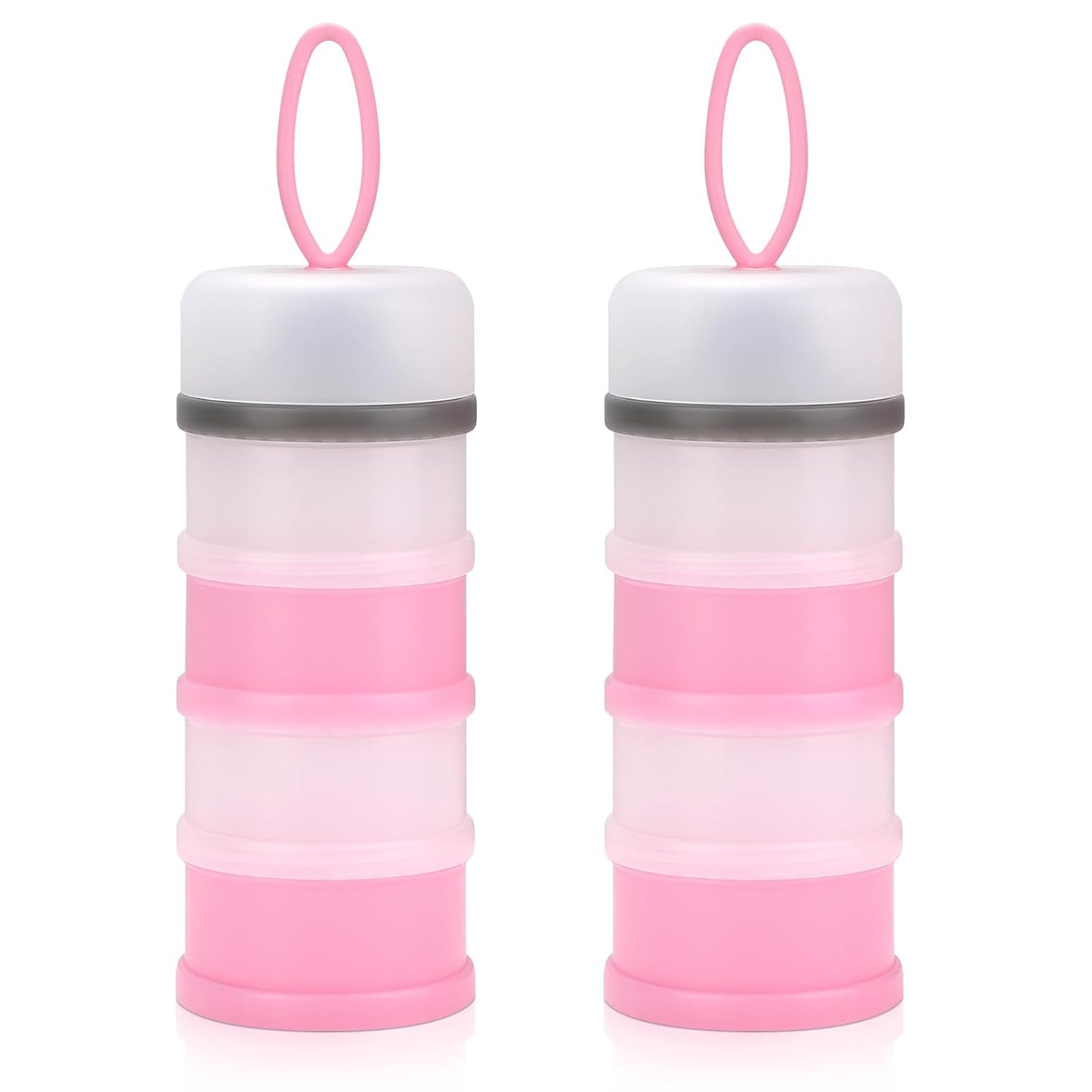 Accmor 2 Pack Baby Formula Dispenser On The Go, Stackable Formula Dispenser Formula Container to Go, Non-Spill Portable Milk Powder Kids Snack Storage Container, BPA Free