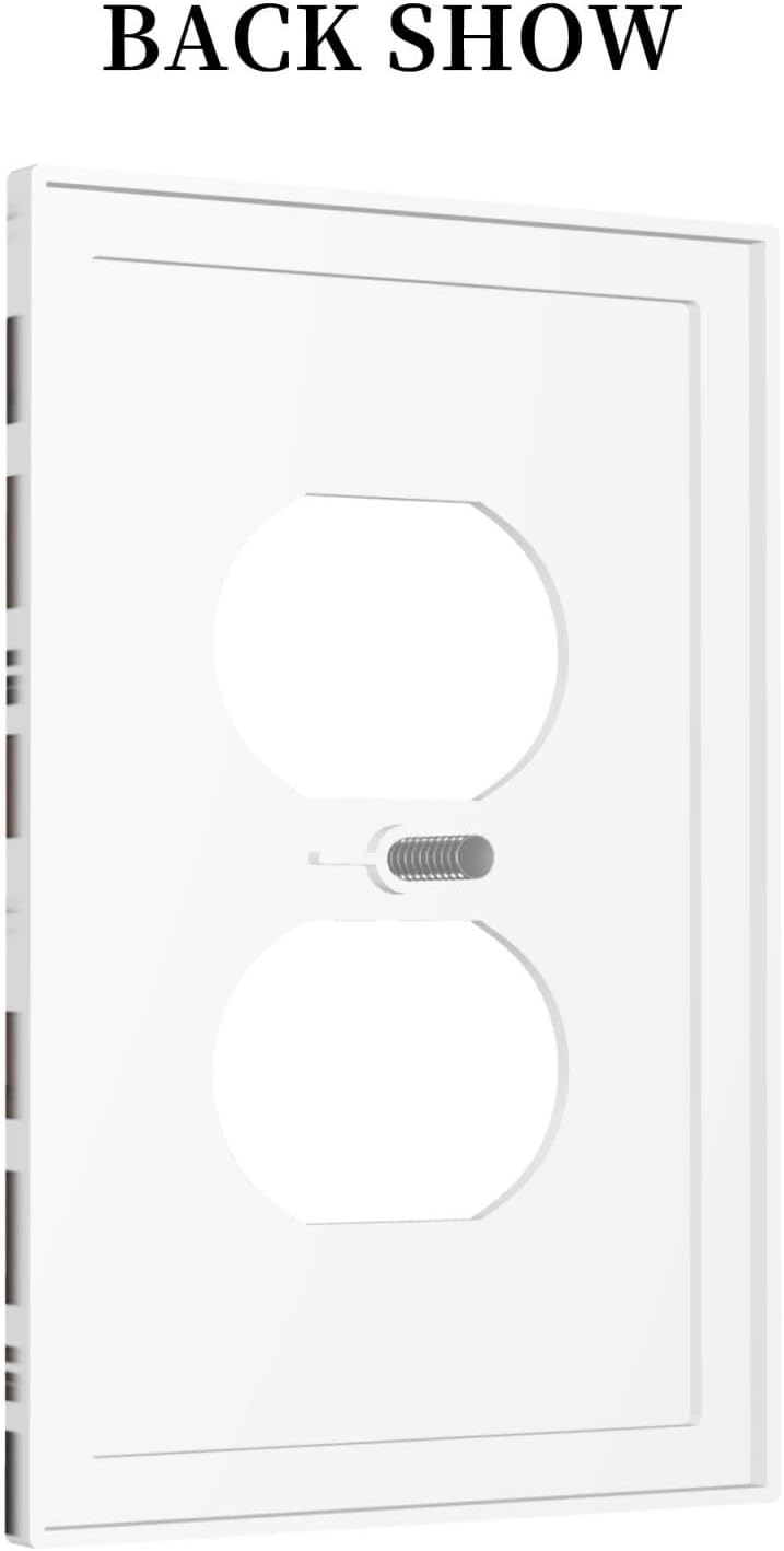 Outlet Covers Rustic Cowhide Highland Cow Milk Cow 1 Gang Duplex Light Switch Cover Decorative Switch Plates Electrical Receptacle Faceplate Wall Plate For Farmhouse Home Decor