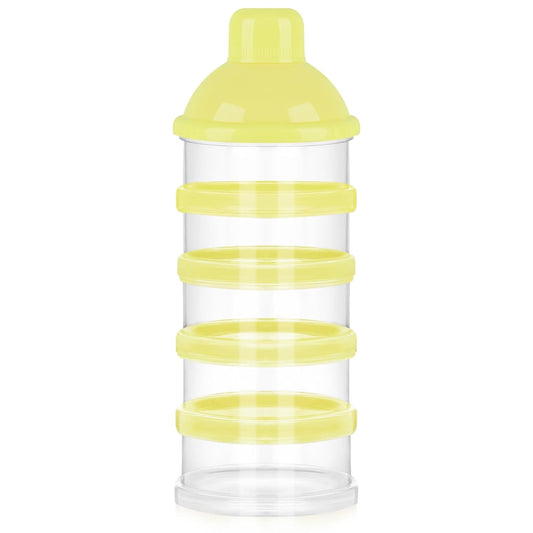 Accmor Formula Dispenser On The Go, 5 Compartments Stackable Formula Container for Travel, Baby Milk Powder Kids Snack Container, BPA Free