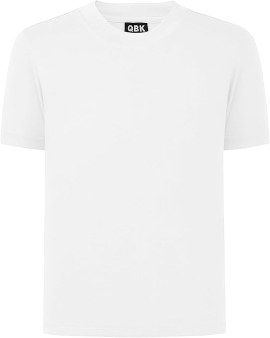 QBK 2T to Youth Neon Shirt Kids UPF 50+ Dry Fit Athletic Short Sleeve Rash Guard T Shirts for Boys Girls Sports Undershirt