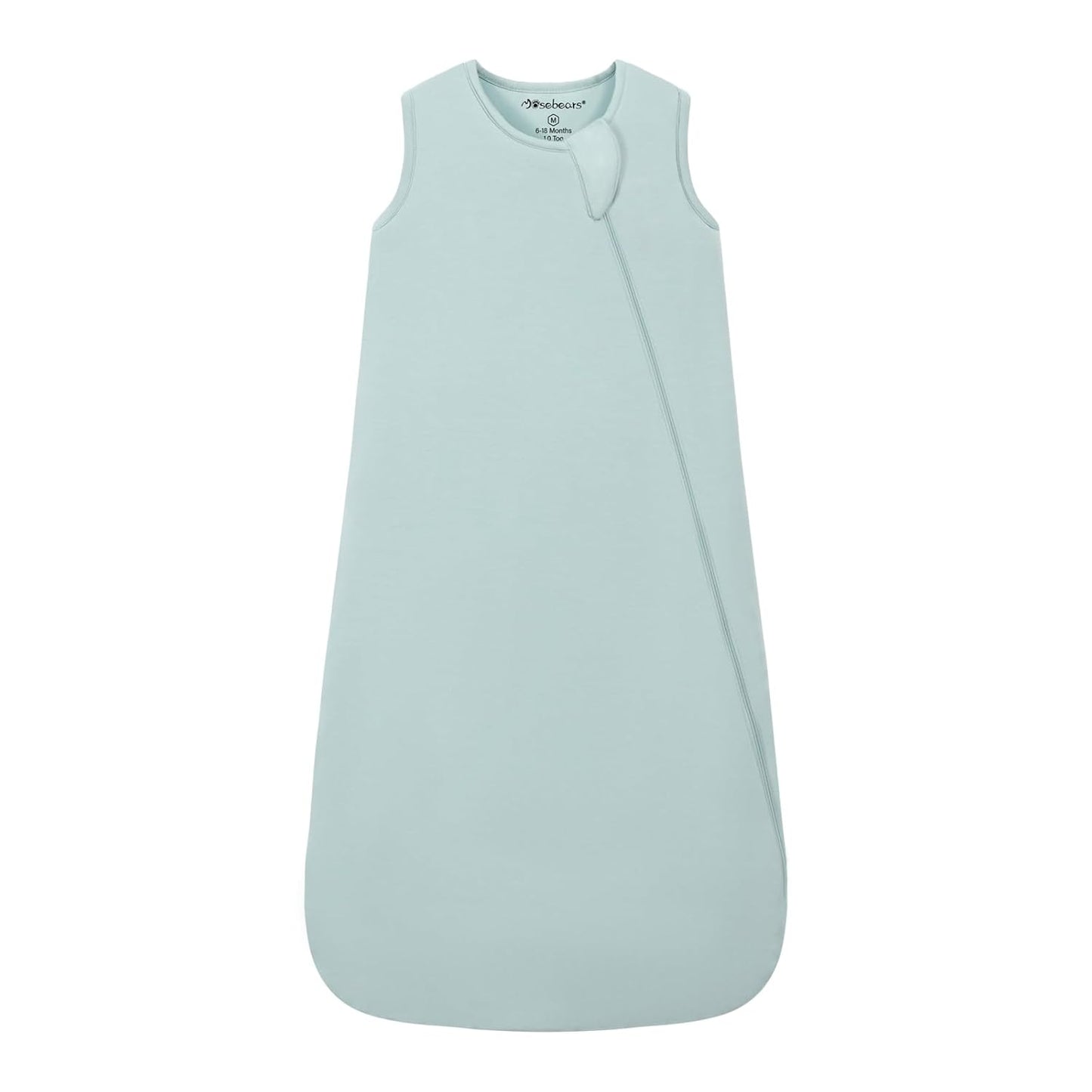 Mosebears Unisex Baby Sleep Sack 1.0 TOG, Supersoft Rayon Made from Bamboo Wearable Blanket with 2-Way Zipper(Sage,18-36 Months)