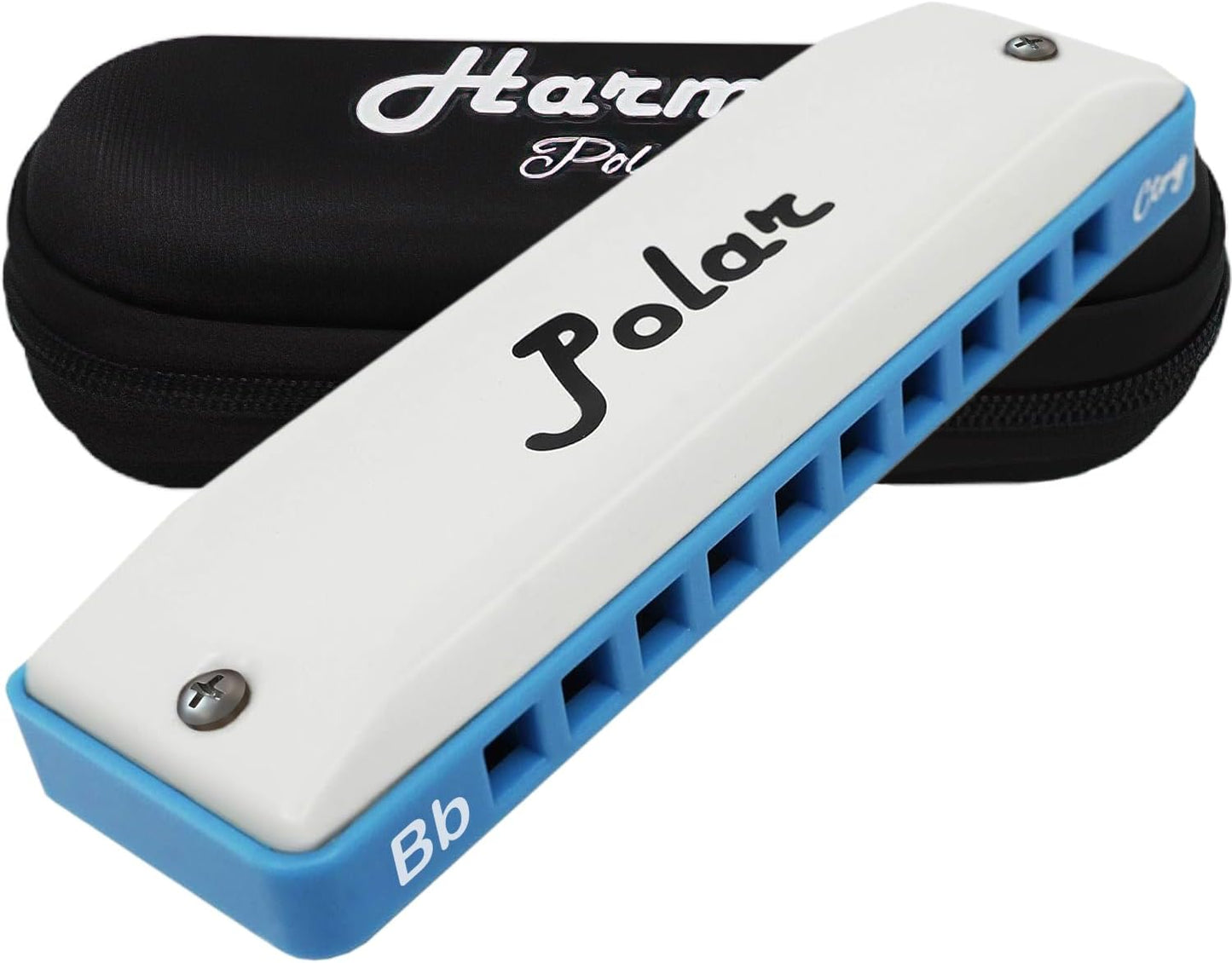 Harmo Polar Country Diatonic Harmonica Key of Bb, Super Country Tuned - Ideal for Country, Bluegrass, Jazz, and Celtic Music, Mouth Organ With Case, Harmonica for Adults, Beginners & Professionals
