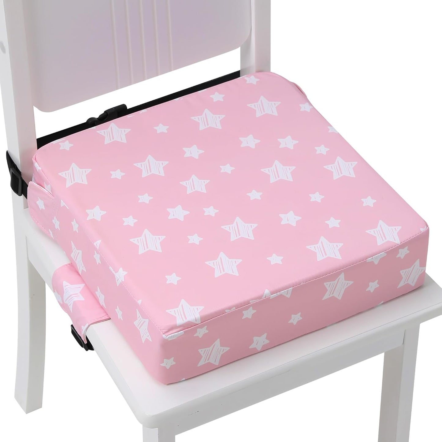 Booster Seat for Kitchen Chair with Adjustable Straps, Toddler Booster Seats for Dining Table Portable for Travel Camping Eating, Booster Cushion for Table for Baby Child Infant Kid Boy Girl