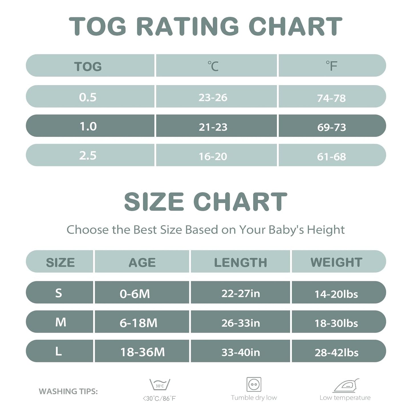 Mosebears Unisex Baby Sleep Sack 1.0 TOG, Supersoft Rayon Made from Bamboo Wearable Blanket with 2-Way Zipper (Calm Sage,0-6 Months)