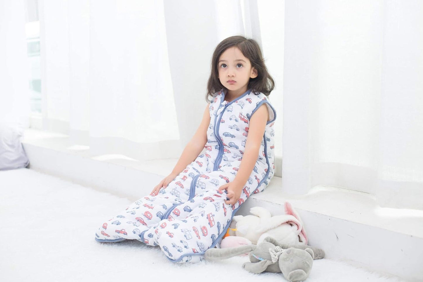 Toddler Sleep Sack, 70% Rayon from Bamboo and 30% Cotton Baby Wearable Blanket Winter 2.5 TOG Sleeping Sacks Warm Car(2-4T)