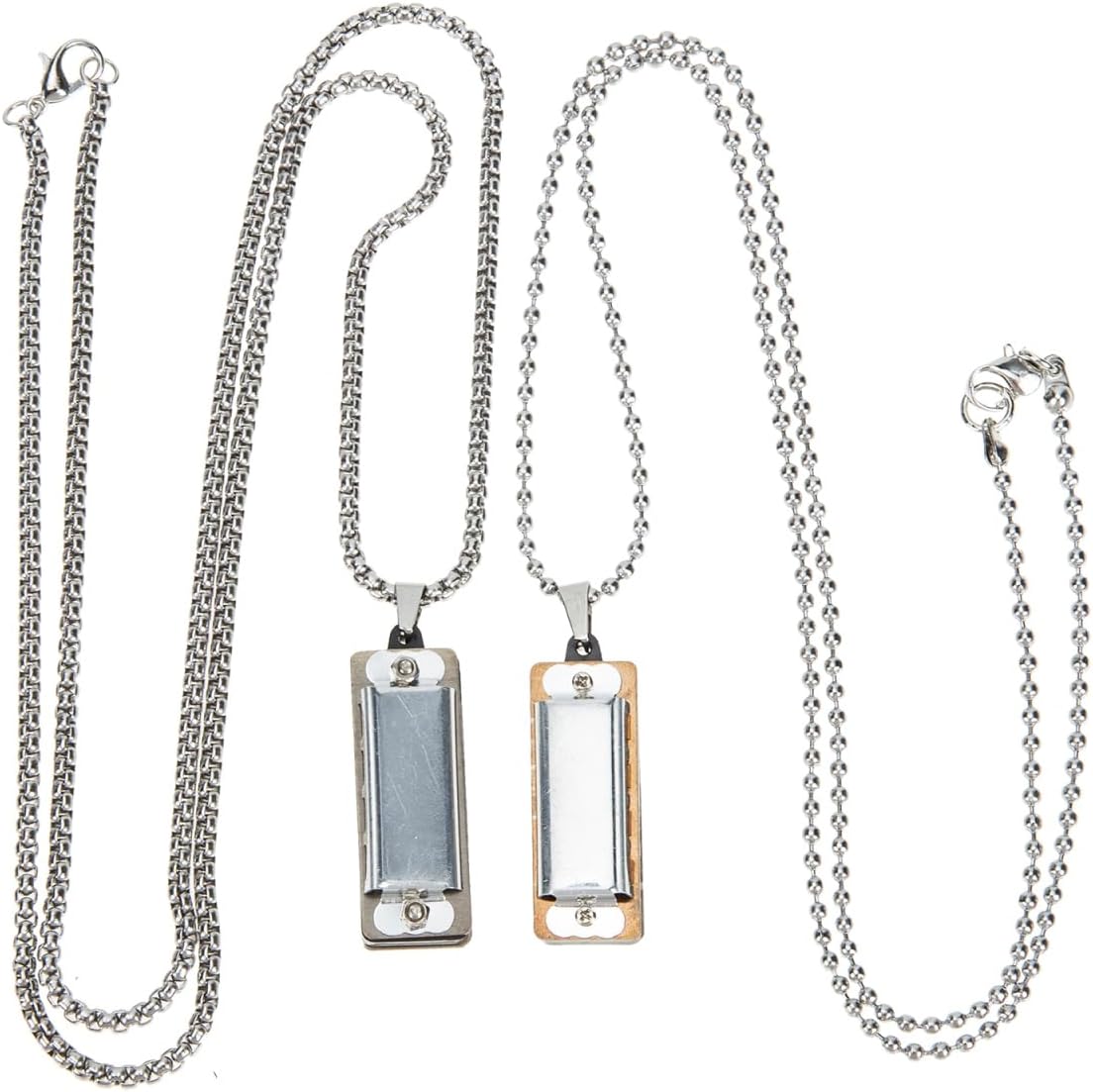 Mini Harmonica Necklace - Adorable Mini Harmonica Necklace Music Party Favor, 6 Pcs Portable Wind Instruments