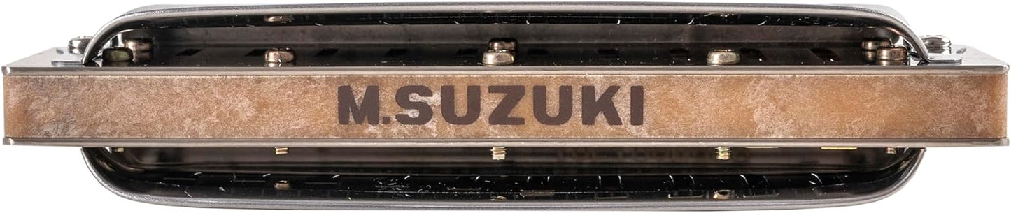 SUZUKI Harmonica, Silver M20 Manji 10-Hole C