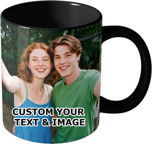 Custom Mug, Customized Photo Coffee Mug, Personalized 11 Oz Ceramic Mug with Text Photo, Taza Personalizadas for Men Women
