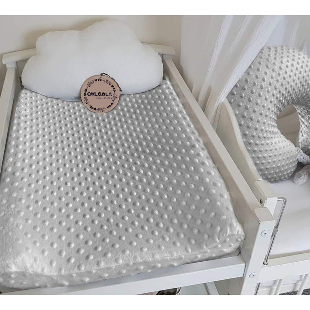 Owlowla Changing Pad Cover, Soft Minky Dots Changing Table Sheets for Baby Boy and Girl(Khaki)