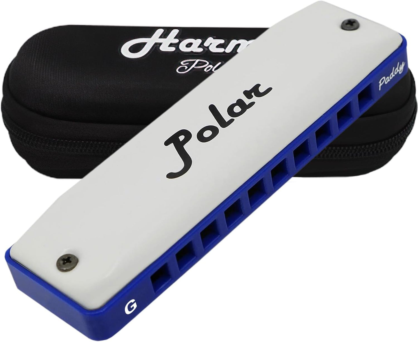 Harmo Polar Diatonic Harmonica Key of G, Paddy Richter Tuning - Specialized for Irish, Bluegrass, Celtic, and Folk Music, Mouth Organ With Case, Harmonica for Kids, Adults, Beginners & Professionals