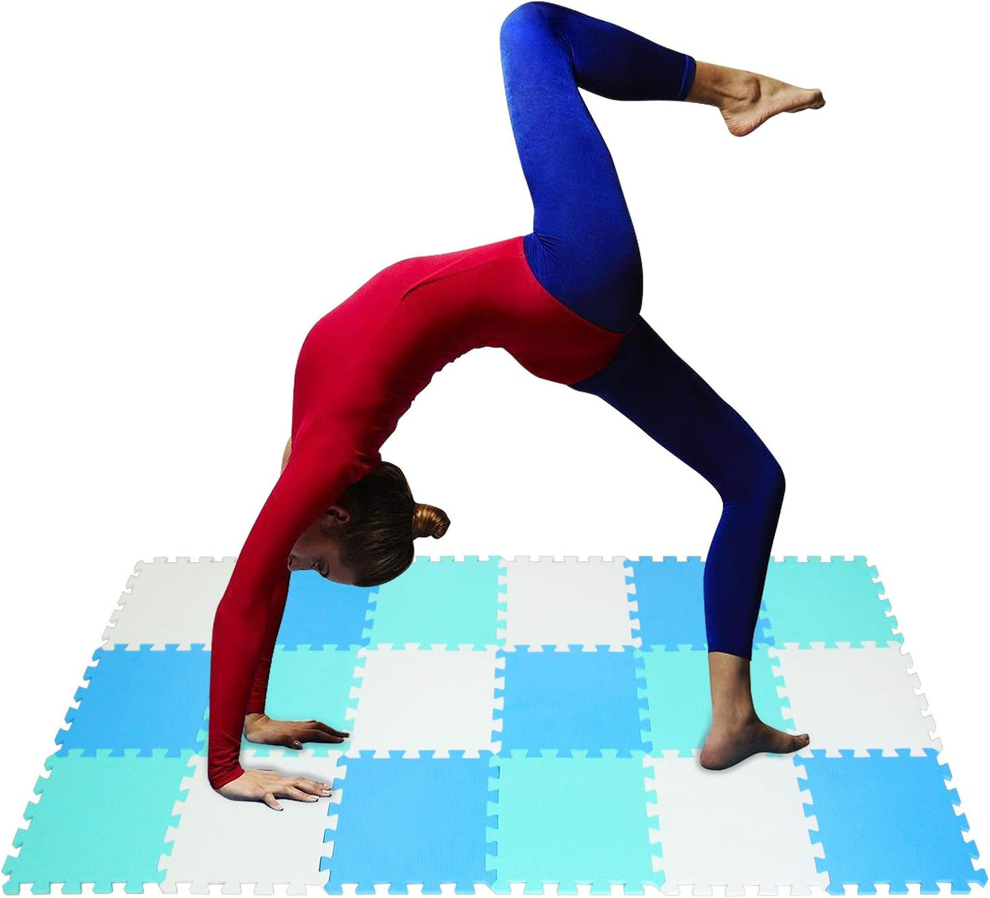 XMTMMD Soft Non-Toxic Foam Baby Play Mat | Toddler Playmat | EVA Foam Interlocking Tiles for Gym, Nursery, Playroom | 18 Squares Foam Floor Mats for Kids & Babies | Colorful Jigsaw Puzzle Play Mat