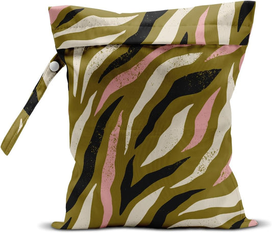 Wet Bag, Wet Dry Bag, Wet Bag for Swimsuit, Travel, Beach, Pool, Diapers, Dirty Yoga Gym Clothes, Makeup Bag, Waterproof Tropical Palm Leaves Decor Jungle Palm Leaf Favors