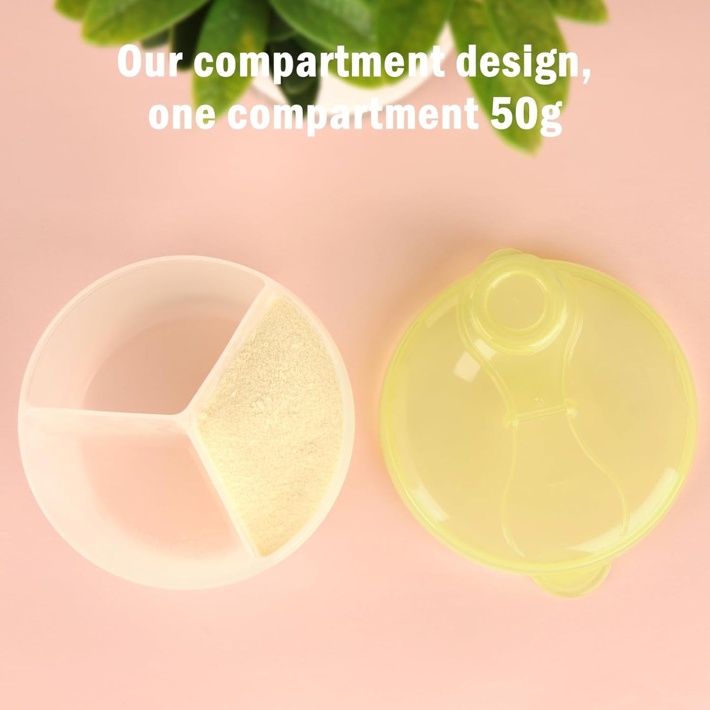 Accmor Baby Formula Dispenser On The Go, Formula Container to Go, Non-Spill Rotating Three-Compartment Formula Dispenser and Snack Storage Container for Infant Toddler Traveling