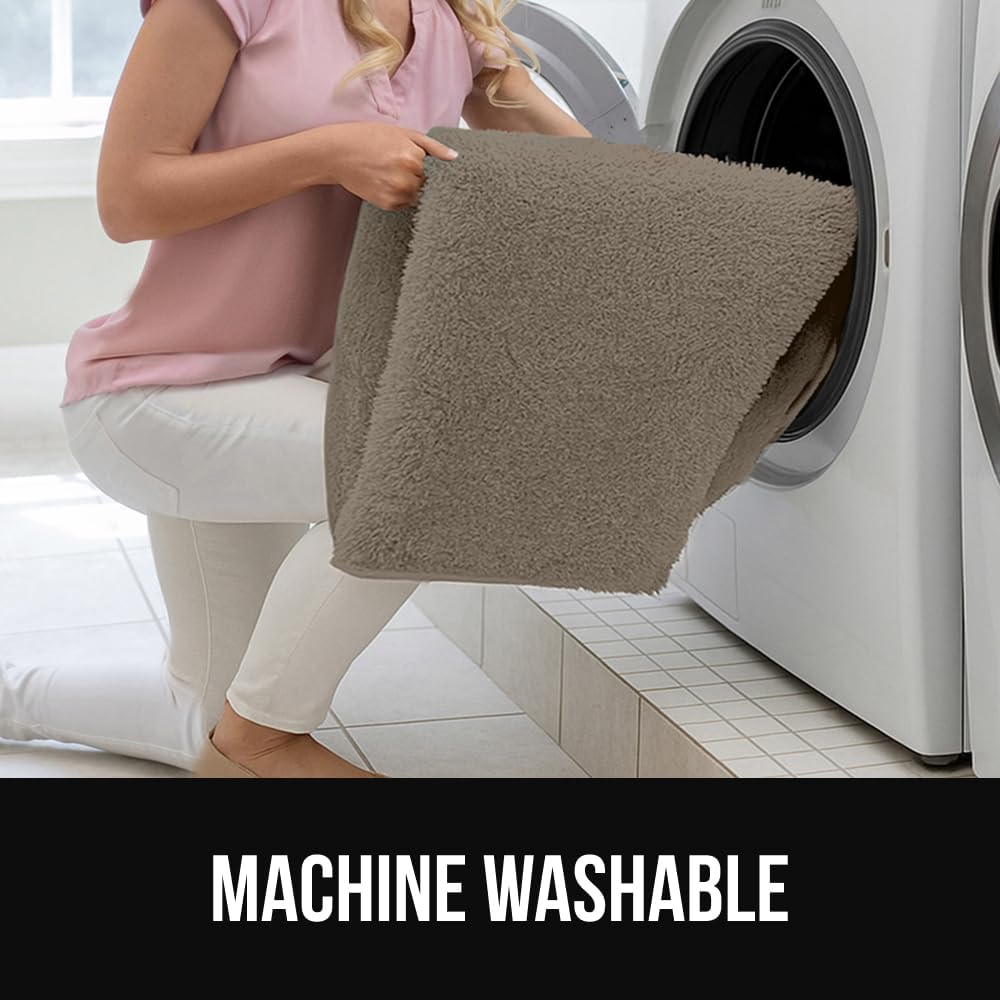 GORILLA GRIP Ultra Soft Washable Area Rug, 6x9, Stain and Slip Resistant Plush Thick Carpet for Bedroom Living Room, No Shed Floor Rugs, Pet Friendly, Dorm Essentials, Kids Nursery Home Decor, Taupe