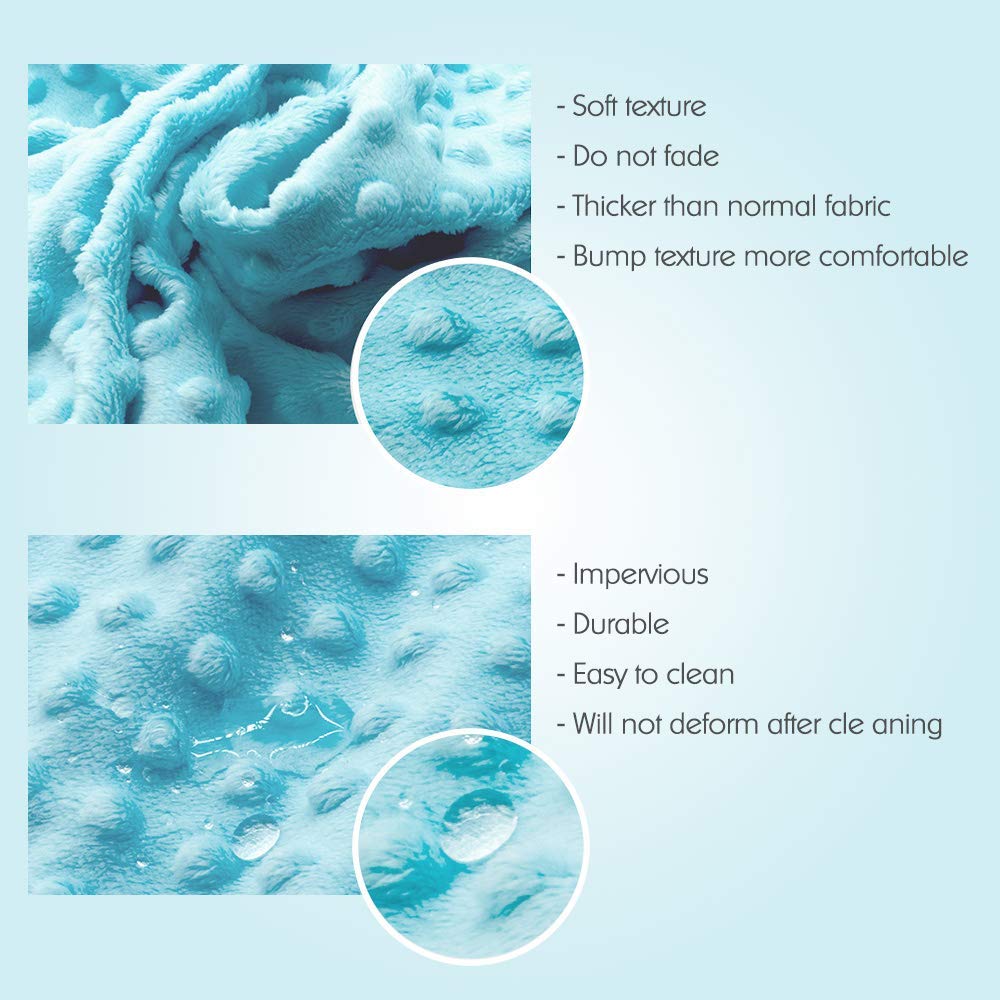 Baby Changing Pad Cover, Super Soft Plush Dot Diaper Changing Table Covers for Baby Girls and Boys, Ultra Comfortable, Safe for Babies, Fit 32"/34'' x 16" Pad (SkyBlue)