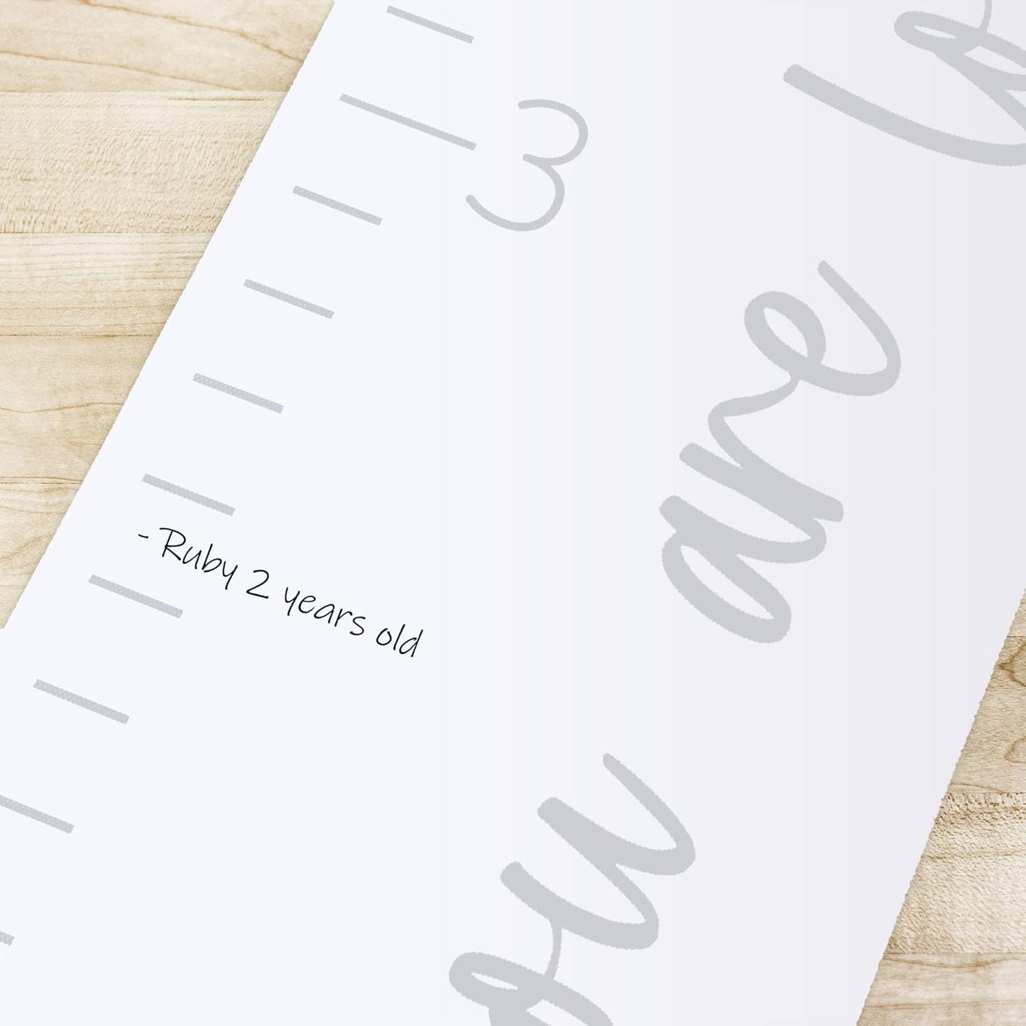 Morxy Canvas Growth Chart for Kids - Unisex Kids Room Wall Decor - Measuring Height Chart- Wall Tape with Height Chart for Kids (Canvas Loved Beyond Measure, White)