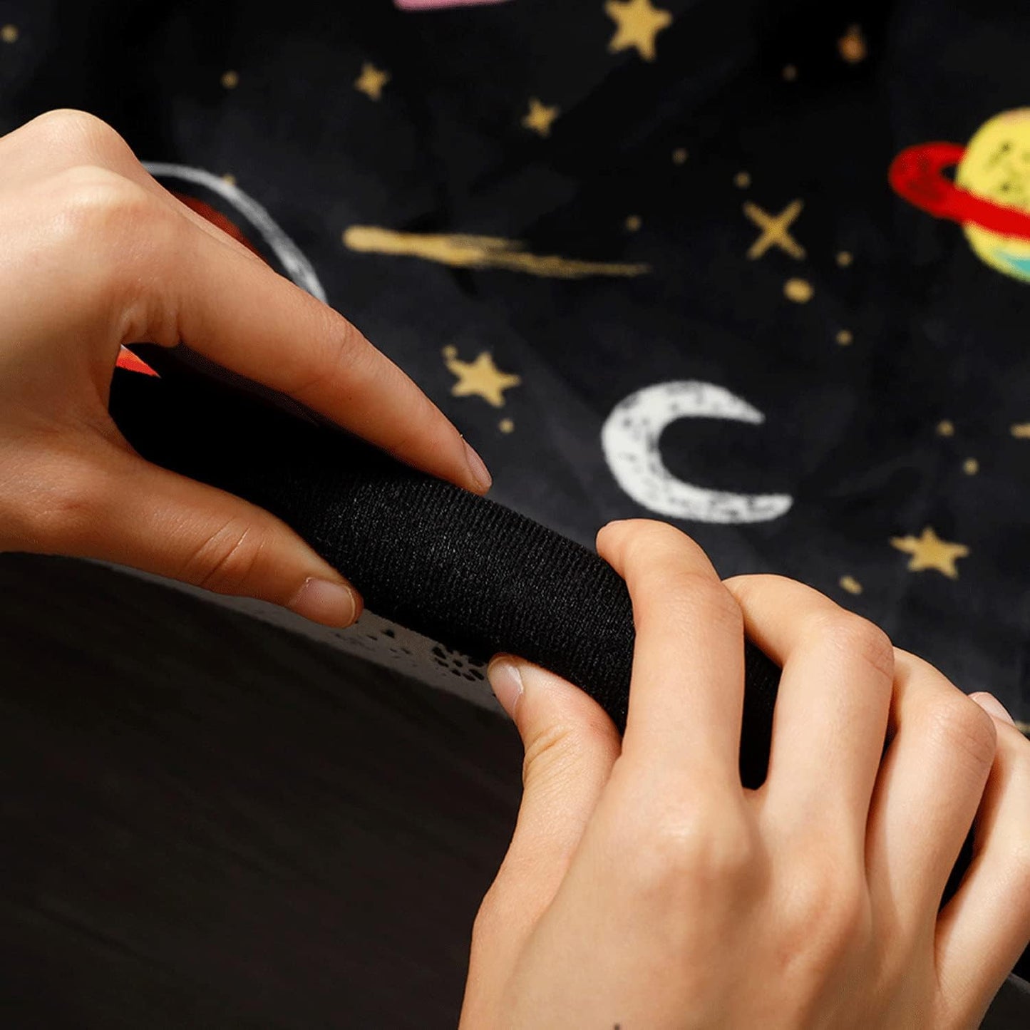 Loartee Coral Velvet Area Rug - 1" Thick Memory Foam Baby Play Mat, Washable Toddler Carpet, Home Decor for Living Room, Nursery, Kids Bedroom, Astral Black, 5'11"x6'7"