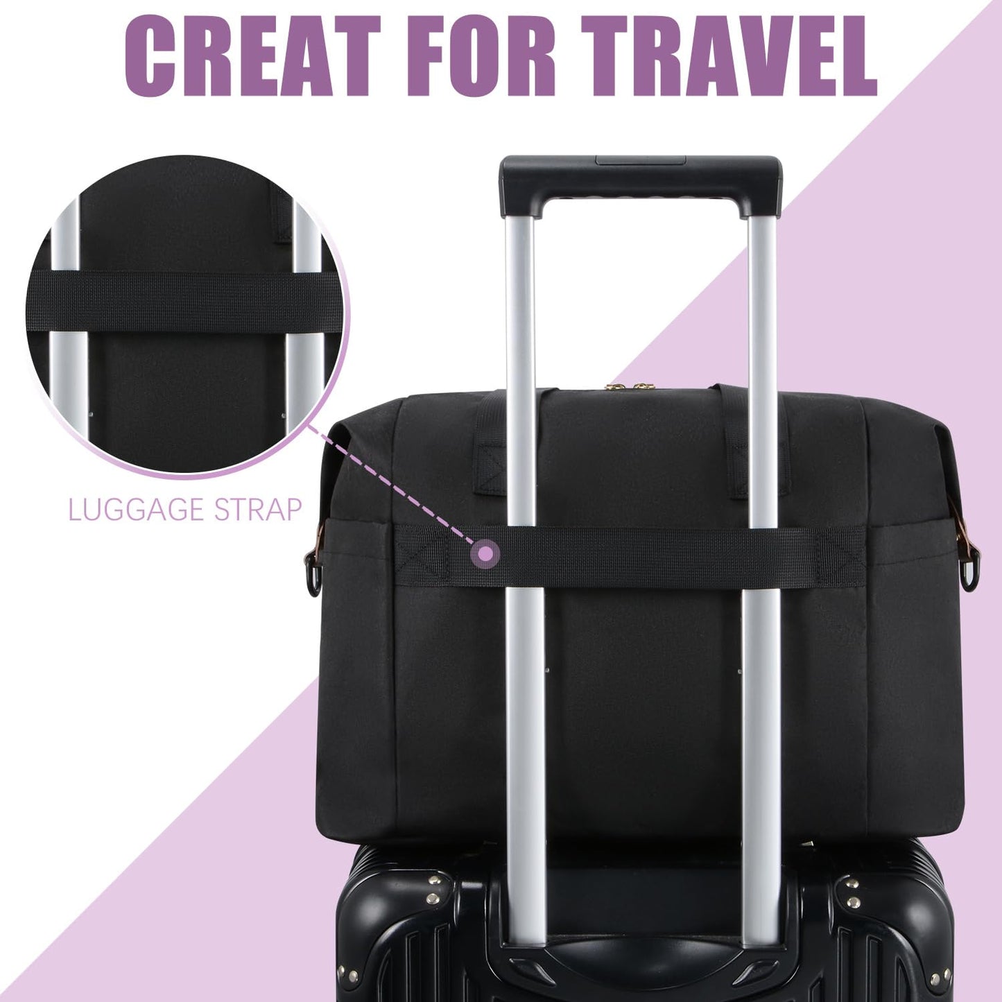 Tuwubi Diaper Bag Tote,Baby Diaper Bag with Pacifier Case Large Travel Diaper Tote Caddy for Mom and Dad Multifunction Large Baby Bag - Black