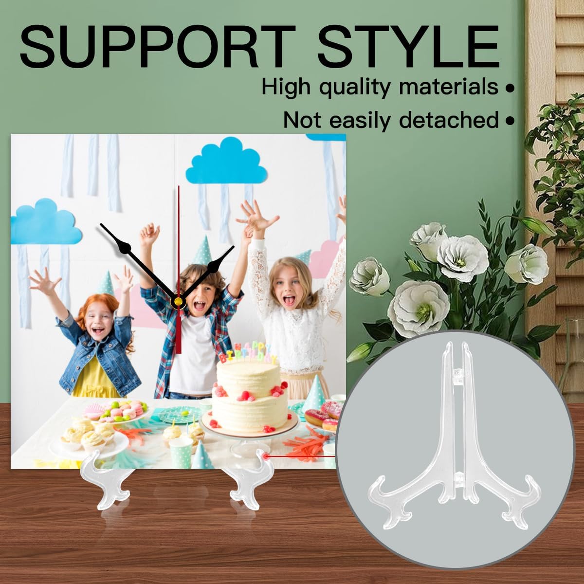 Generic Custom Clocks for Walls Personalized Clocks with Photo Text Logo Customized Round Clock for Birthday Wedding Present Wedding Friend Family Lover, 10inch-25cm