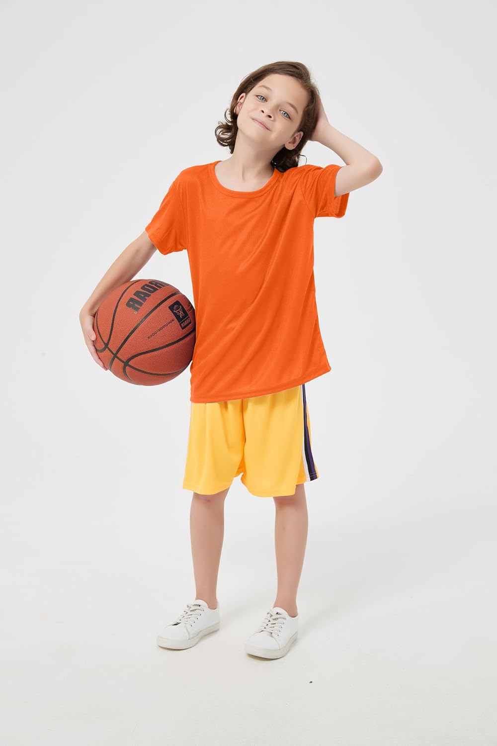 6-Pack Boys Athletic T-Shirts Quick Dry Short-Sleeve Tops Youth Moisture Wicking Running Sports T-Shirts（4-18 Years）