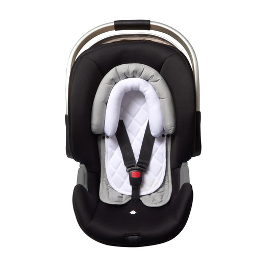 Pro Goleem Infant Car Seat Insert, Babybody Support for Toddler, Soft Minky Preemie Car Seat Insert, 2-in-1 Reversible, Perfect for Carseats, Strollers, Swings, White and Grey