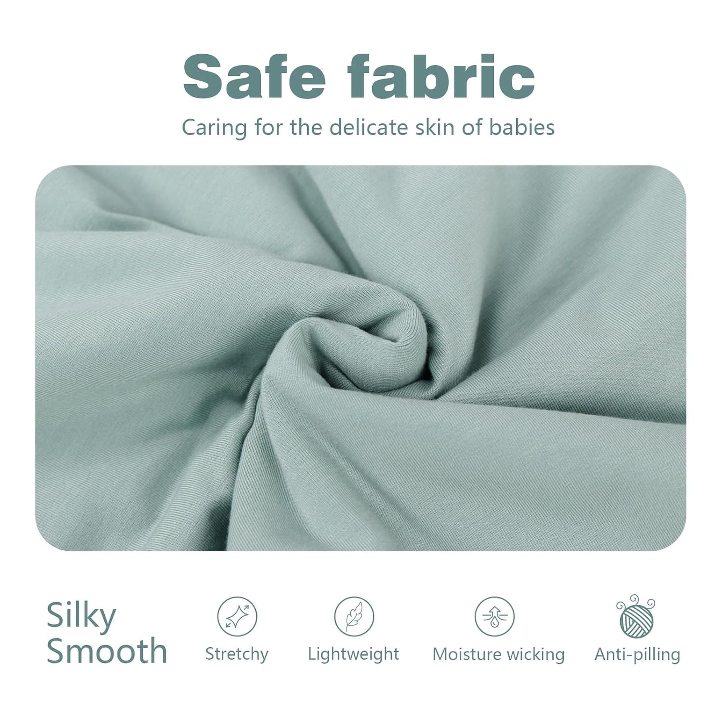 Mosebears Unisex Baby Sleep Sack 1.0 TOG, Supersoft Rayon Made from Bamboo Wearable Blanket with 2-Way Zipper(Sage,18-36 Months)