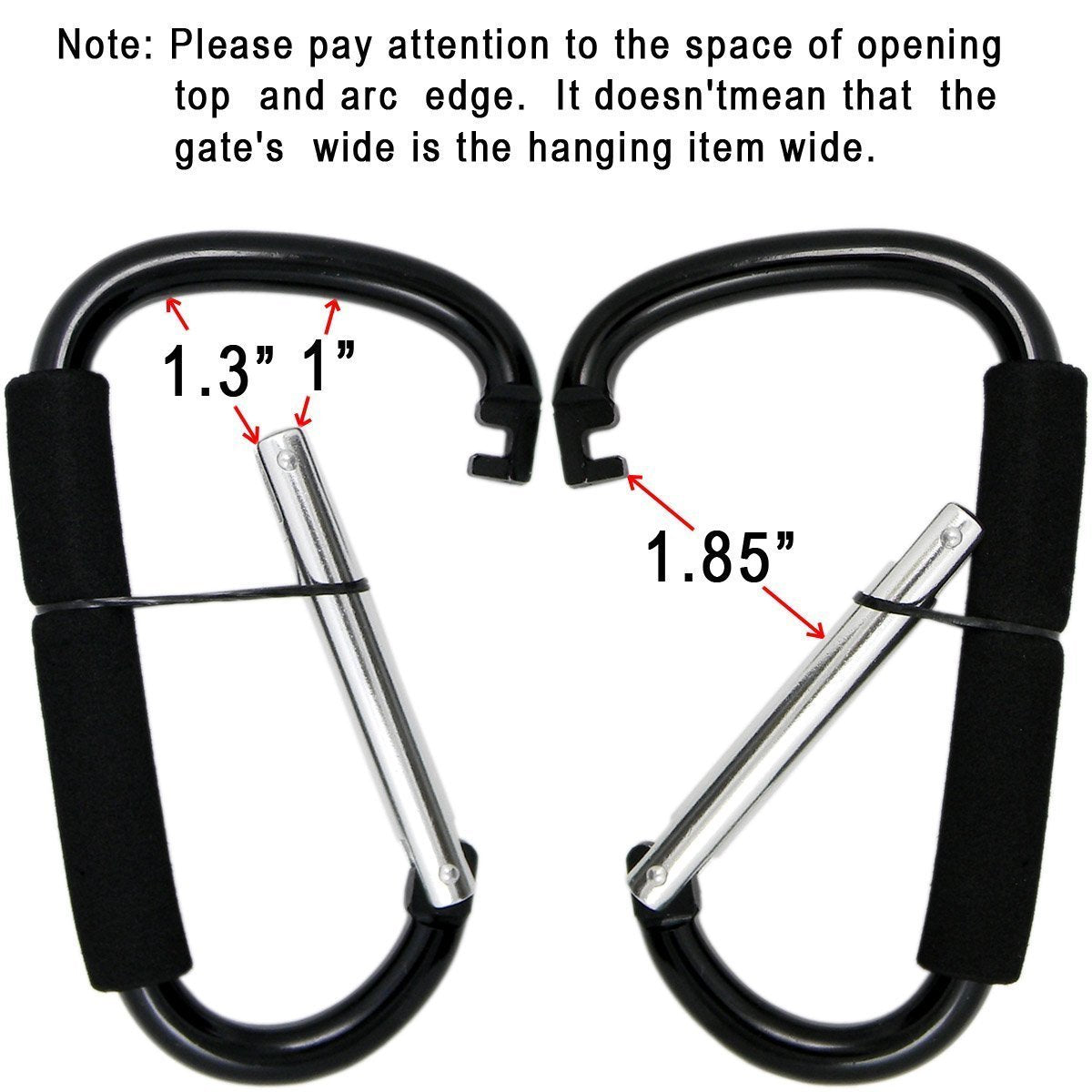 Stroller Hooks by Baby,2 pcs Carabiner Stroller Hook Organizer for Hanging Purses, Diaper Bag, Shopping Bags. Clip Fits Single/Twin Travel Systems, Car Seats and Joggers (Green)