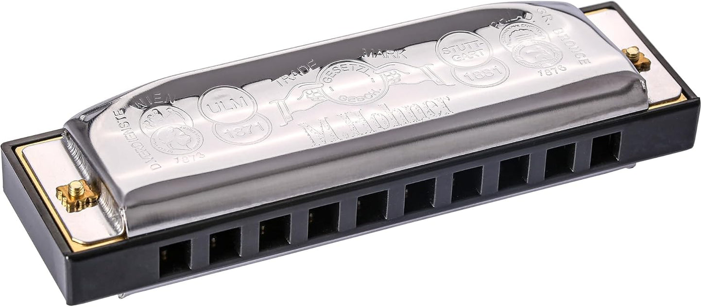 Hohner Special 20 Harmonica - Key of E Flat Bundle with Carrying Case, Pouch, Online Manual, and Austin Bazaar Polishing Cloth