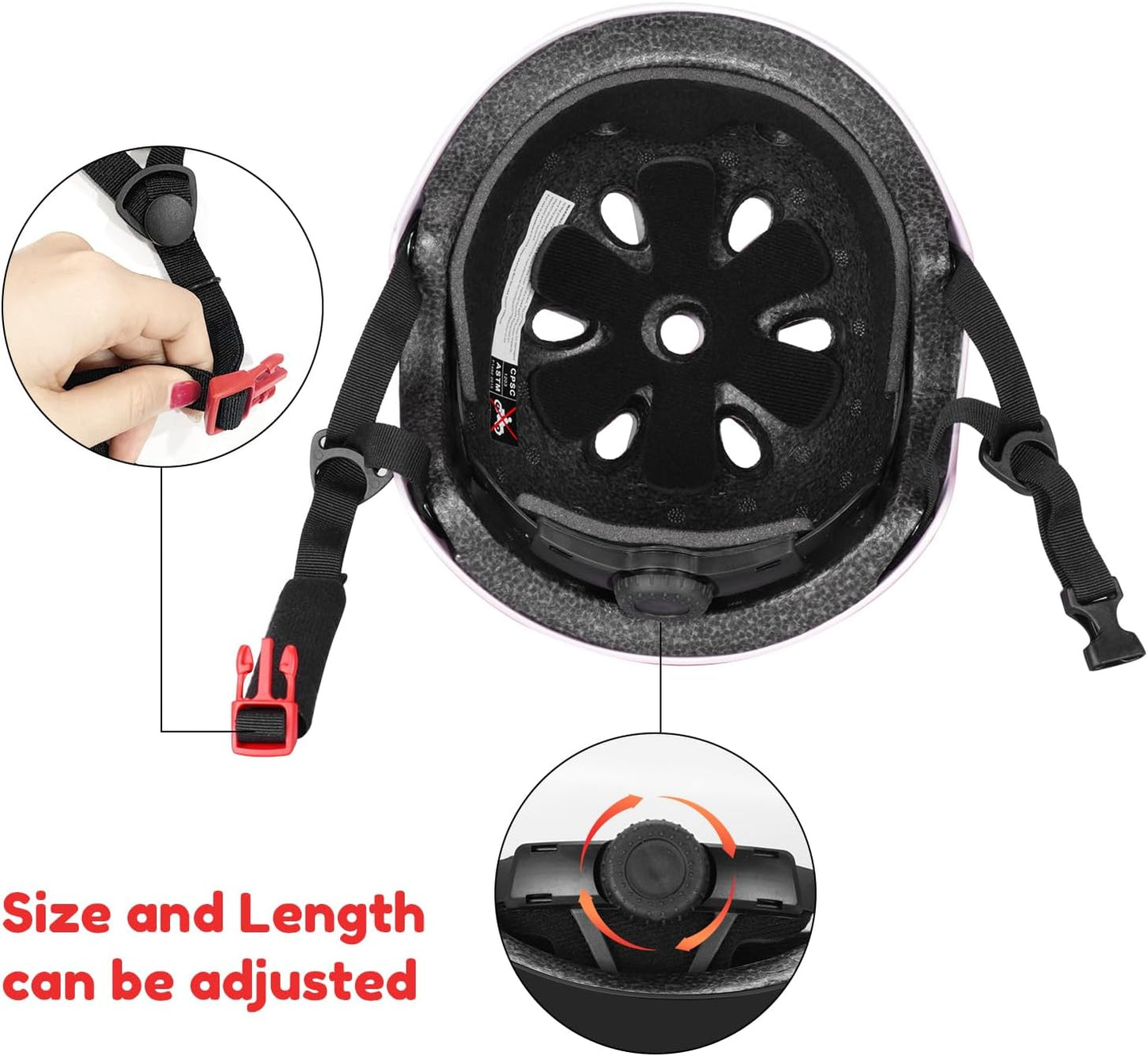 Kids Helmet, Toddler Adjustable Kids Ages 3-8 Years Old Boys Girls Multi-Sports Safety