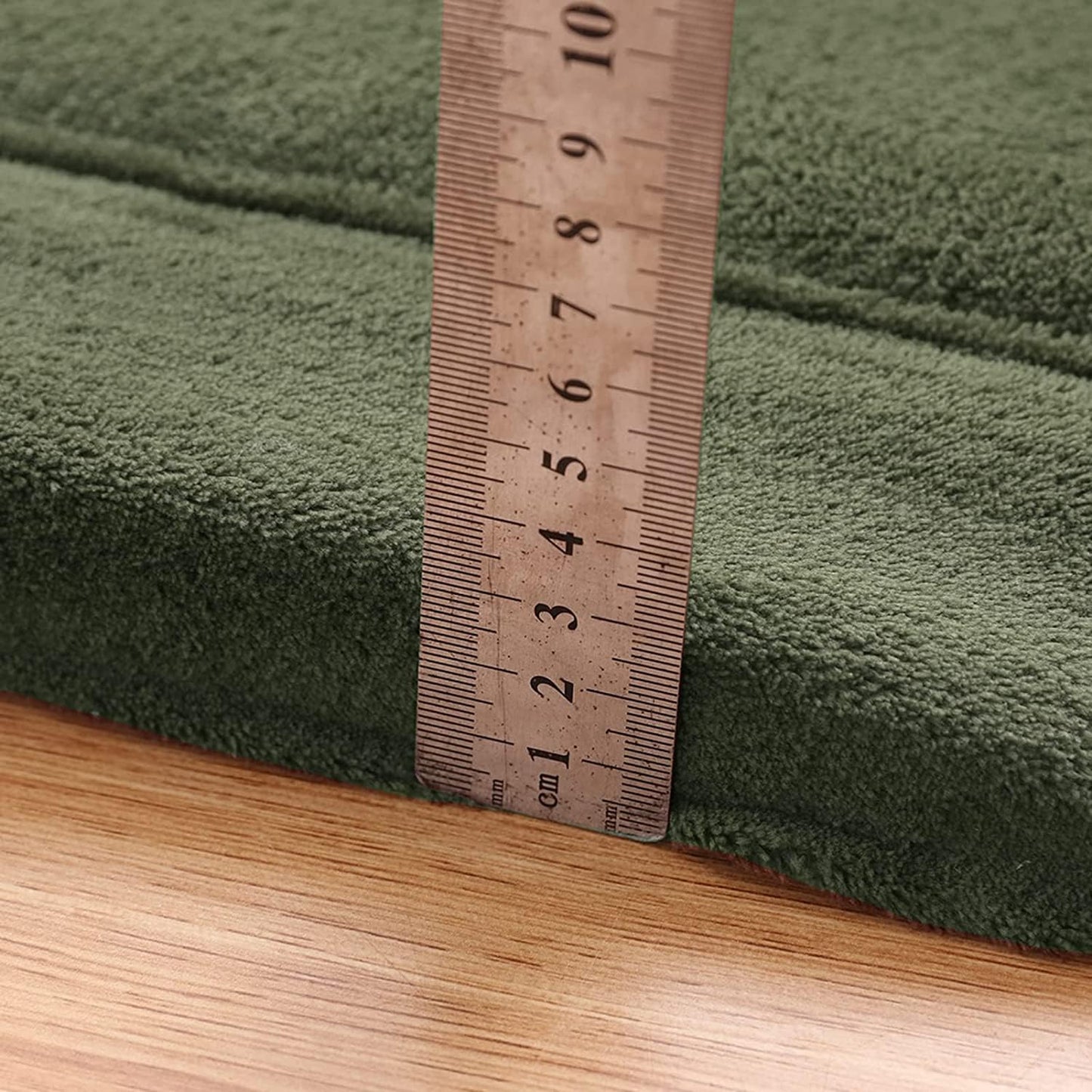 MAXYOYO Baby Play Mat, 1.2" Thick Memory Foam Soft Padded Carpet with Non-Slip Backing, 3x5 ft Japanese Tatami Rug Living Room for Kids, Toddler, Children, Nusery(Olive Green)