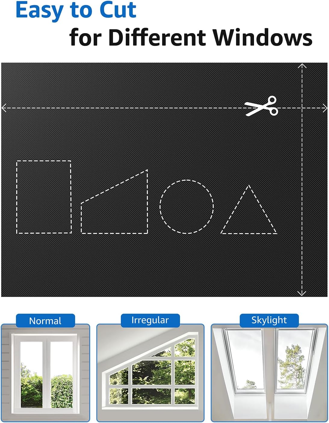 Sumobaby Blackout Curtains for Bedroom Portable 32"x70",No Drill Blackout Shades with Upgraded Hook&Loop Tapes,100% Black Out Window Cover,Thermal Insulated Blinds for Bedroom,Nursery(1 Panel,Black)