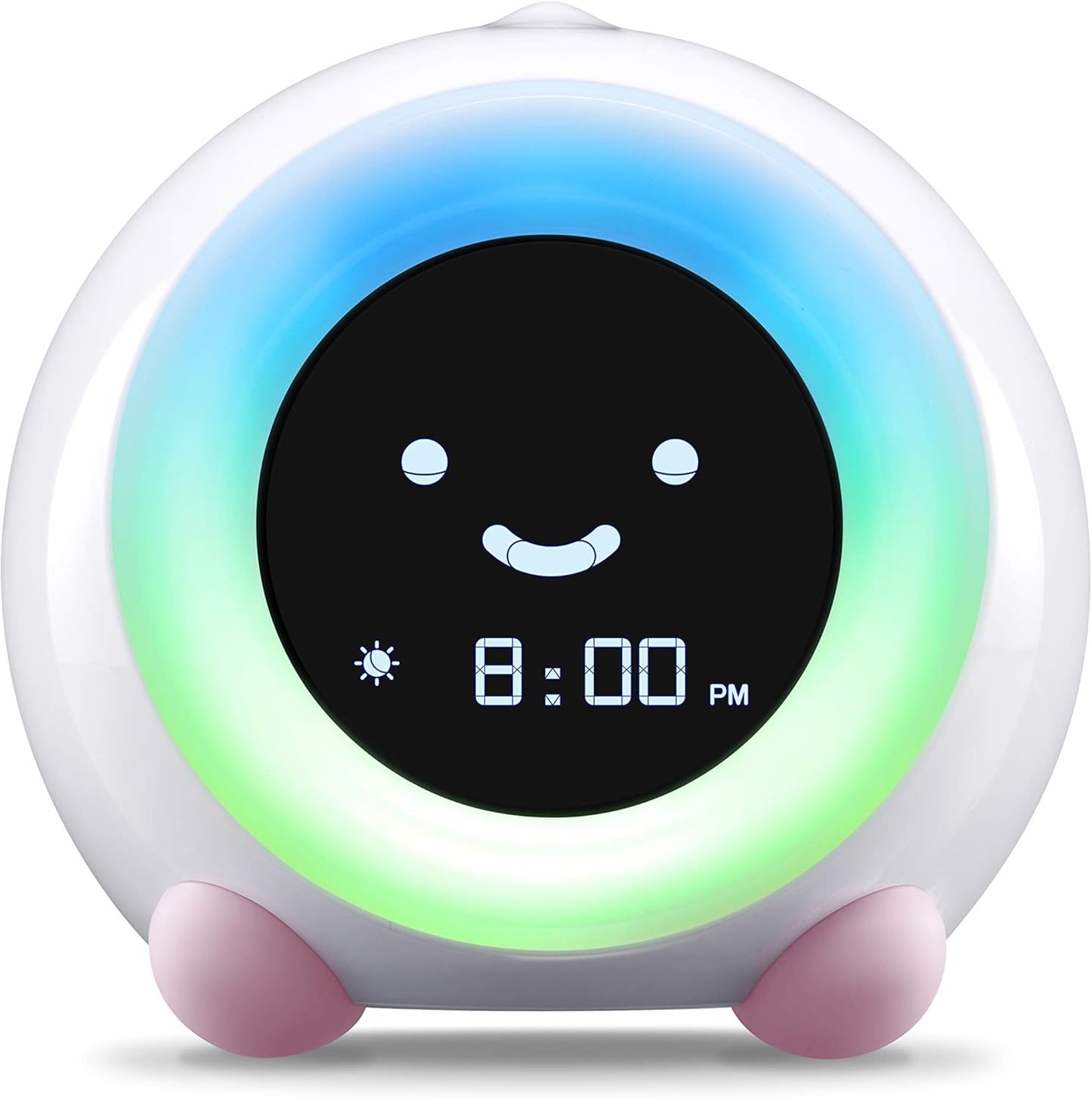 LittleHippo Mella: Kids Alarm Clock, Ready to Rise Children's Sleep Trainer, Night Light, Sound Machine and OK to Wake for Toddlers and Kids - Blush Pink (Updated 2025)