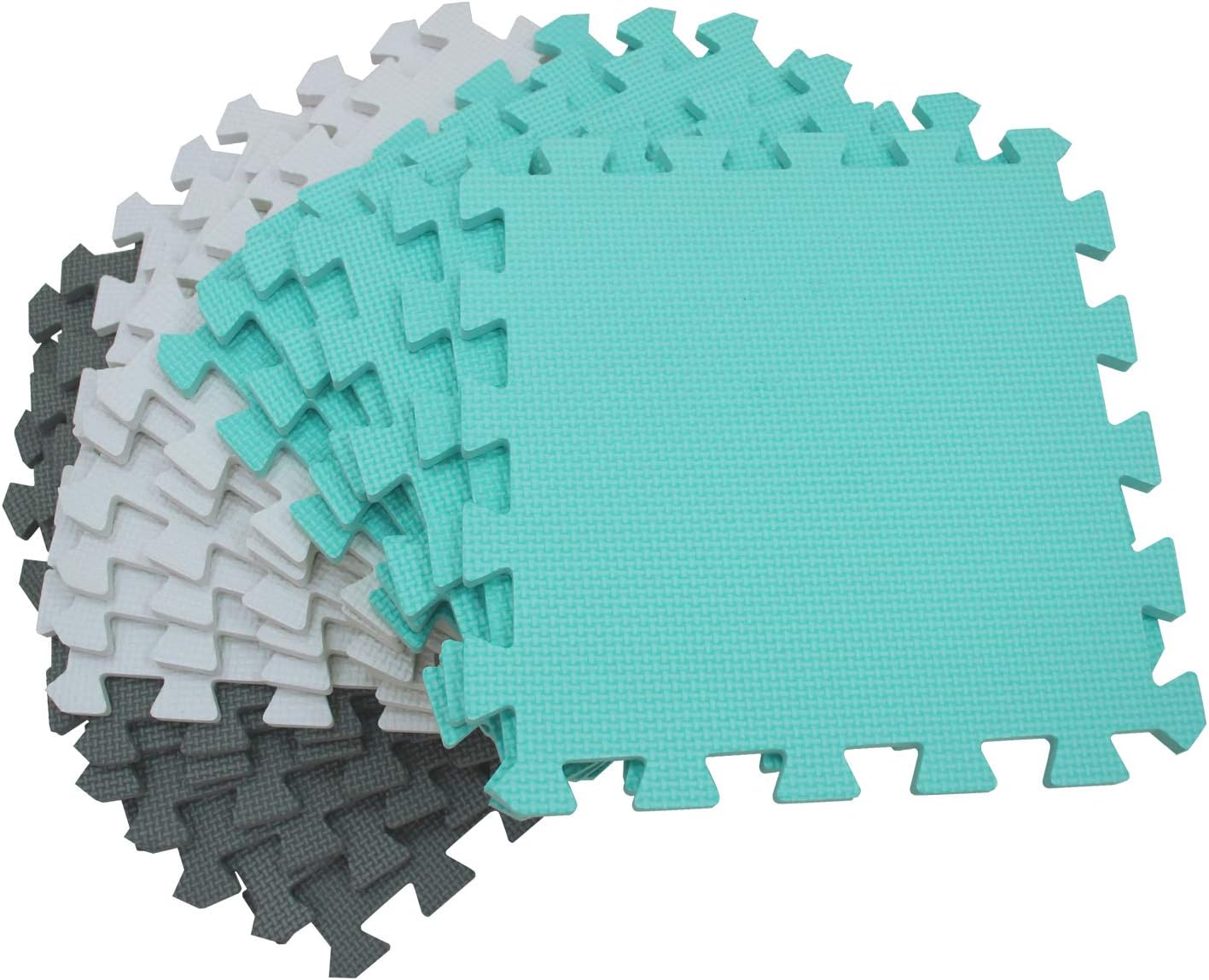 XMTMMD Soft Non-Toxic Foam Baby Play Mat | Toddler Playmat | EVA Foam Interlocking Tiles for Gym, Nursery, Playroom | 18 Squares Foam Floor Mats for Kids & Babies | Colorful Jigsaw Puzzle Play Mat